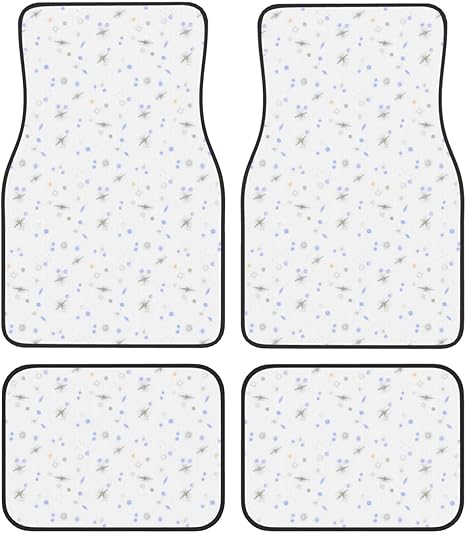 Car Floor Carpet Set of 4 Piece Astrology Constellations Auto Interior Floor Mats Durable Front & Rear Carpets for Car Truck SUV & Van,Car Accessories Decoration