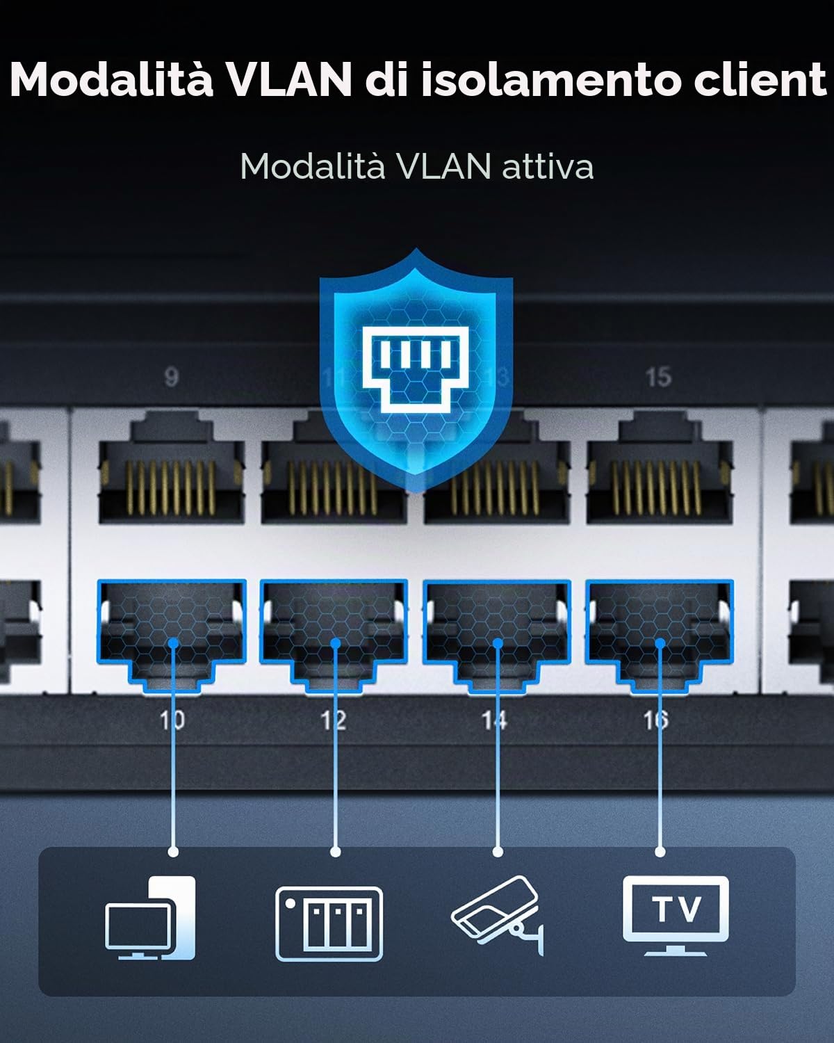 Cudy GS1024L Switch Gigabit Ethernet 24 Porte, Montaggio Su Rack, Plug & Play, Porte Schermate In Metallo Robusto, Senza Ventole, Ottimizzazione Del Traffico Silenzioso