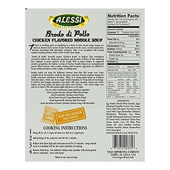 Alessi Autentico Premium Soups, Traditional Flavors, 6oz (Chicken Noodle, Pack of 6)