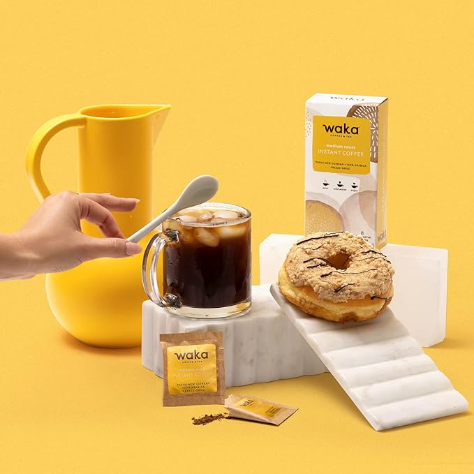 Busy coffee lovers everywhere can now rejoice. Waka Instant Coffee's convenience and superior taste make it an ideal option for those on the go or living life in the fast lane. Simply mix a packet with hot water, and in mere seconds, you'll be savoring a freshly brewed cup of coffee. Indulge in the pleasure of Waka Instant Coffee - a delicious, hassle-free choice that delivers an extraordinary coffee experience anytime, anywhere.