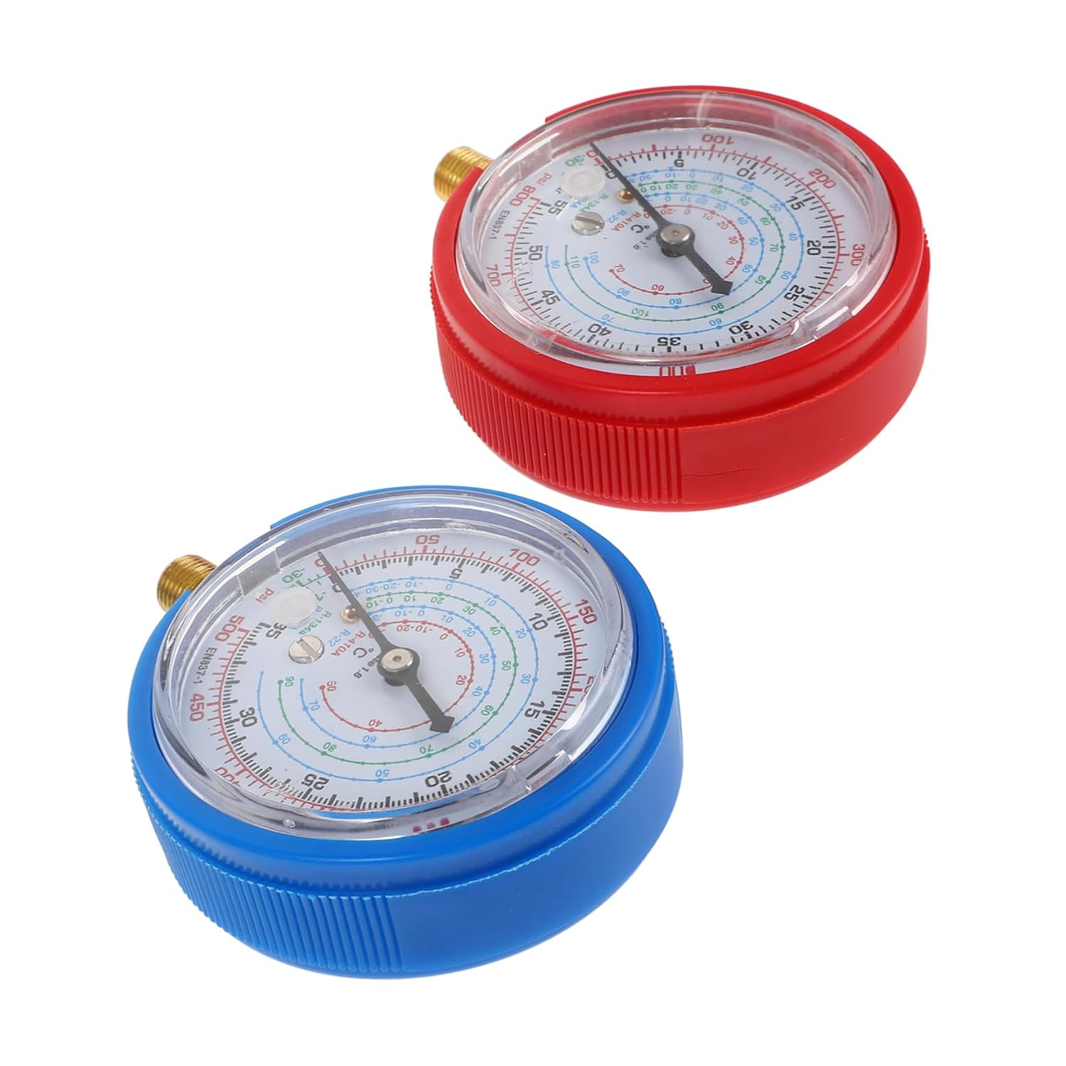 Unomor 1Pair Air Conditioner Pressure Gauge Durable Low High Pressure Gauges Lightweight Portable Repair Tool for Accurate HVAC Diagnostics
