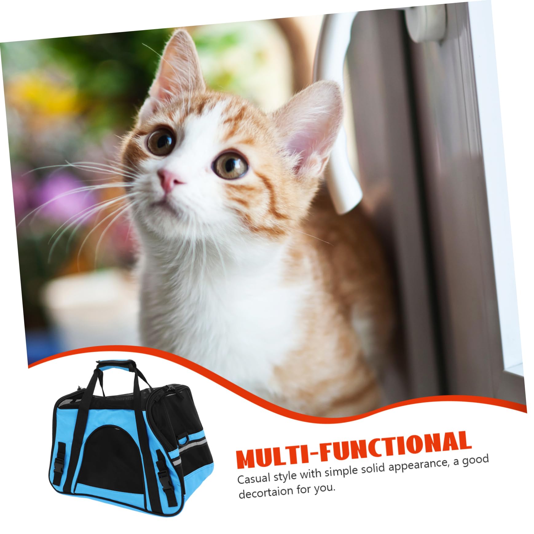 COLLBATH 1pezzi Borsa Trasportino Per Cane e Gatto Realizzata Con Materiali Sicuri e Durevoli Design Traspirante Per Respirare Liberamente Comoda e Resistente Per Viaggiare Ovunque