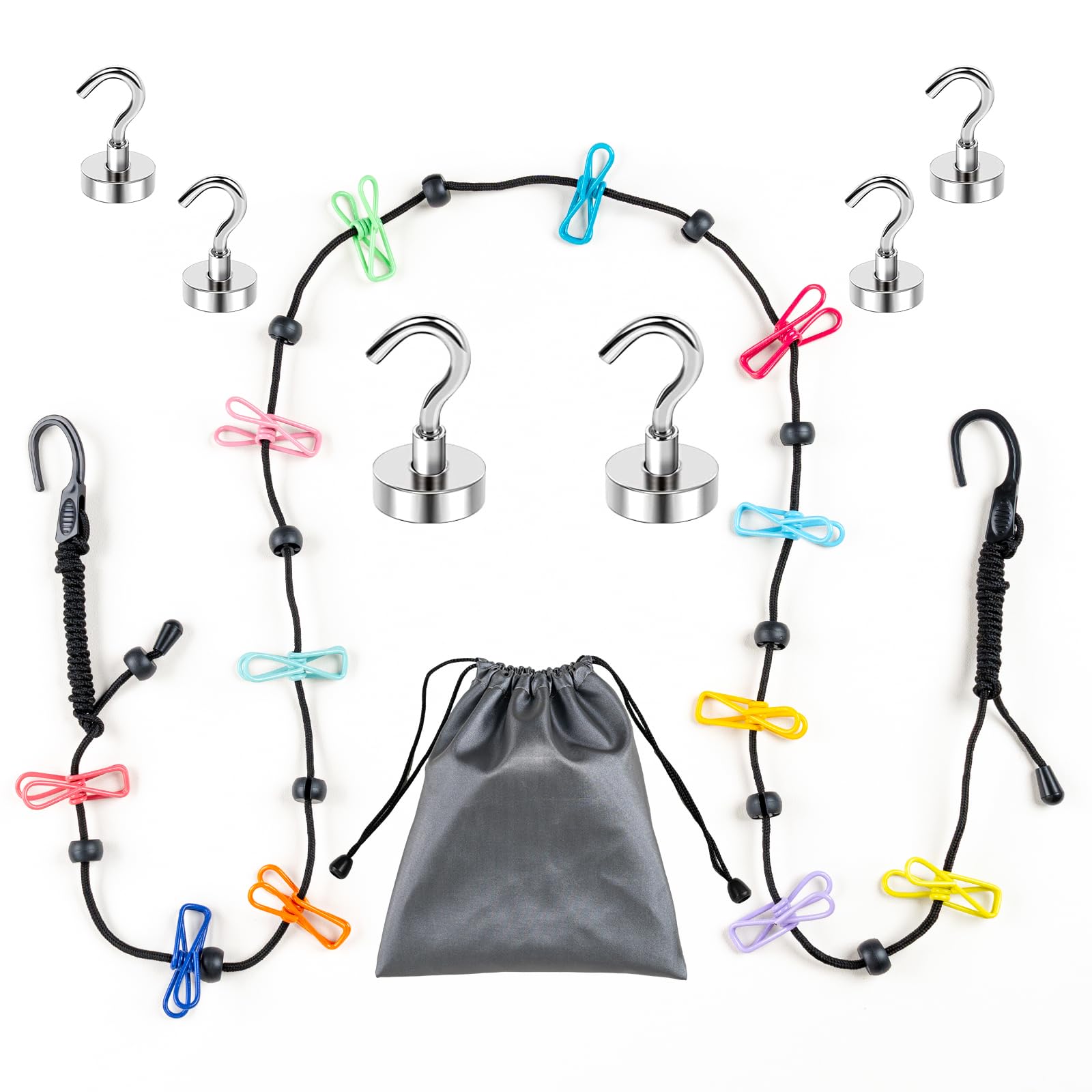 No-Sag Magnetic Clothesline for Cruise Cabin,120lb Magnets Holds Wet Towels