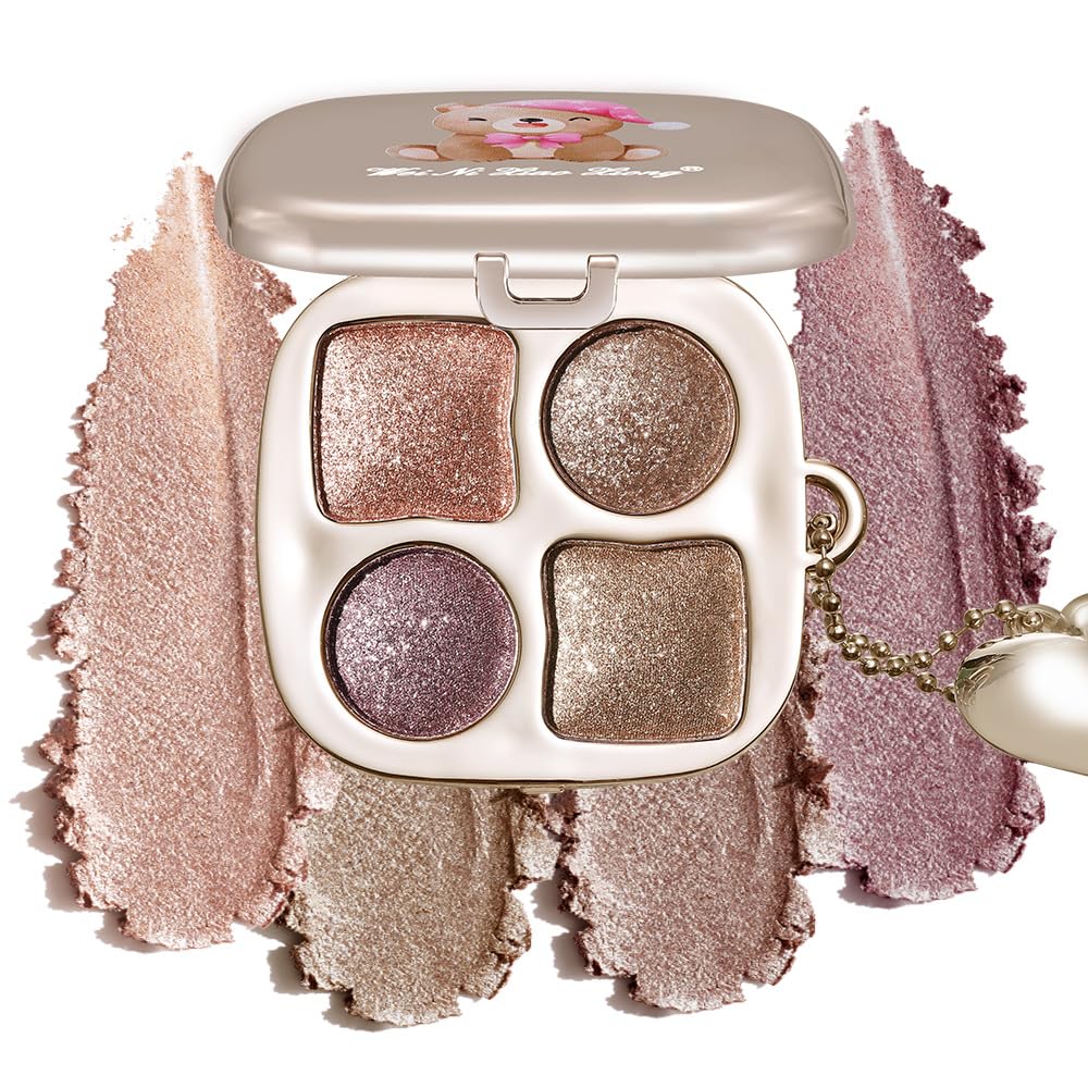 Mivota Professional Eyeshadow Palette, Nude Taupe and Brown Neutral Shades, Velvety Matte and Satin Shimmer Finishes, High Pigment Blendable Colors, Waterproof Long-Lasting Eye Palette, 06, 4 Colors B06-Vitality Cold Brew