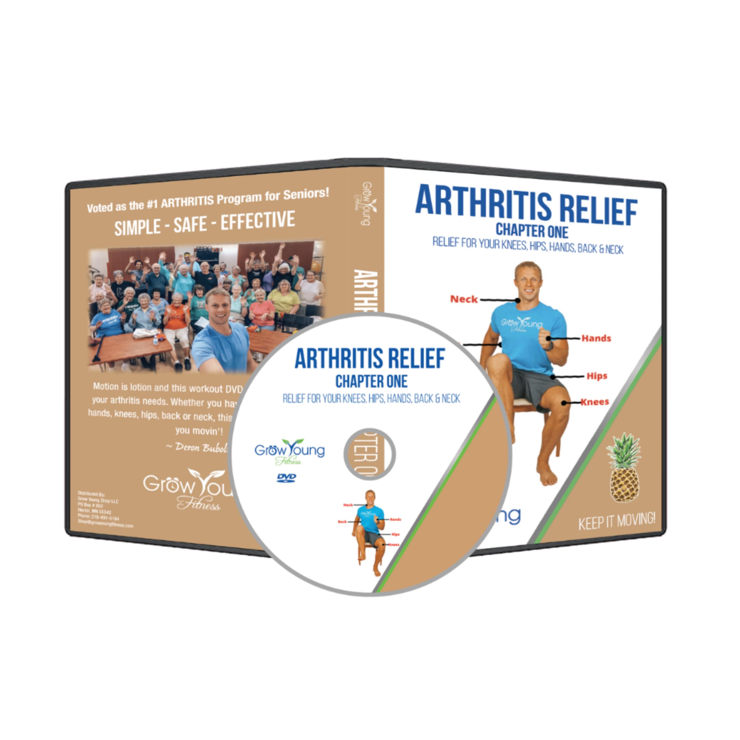 Grow Young Fitness Rozdział pierwszy z zapaleniem stawów dla osób starszych - rozciągnij i wzmocnij biodra w domu - proste, bezpieczne i skuteczne DVD treningowe dla seniorów