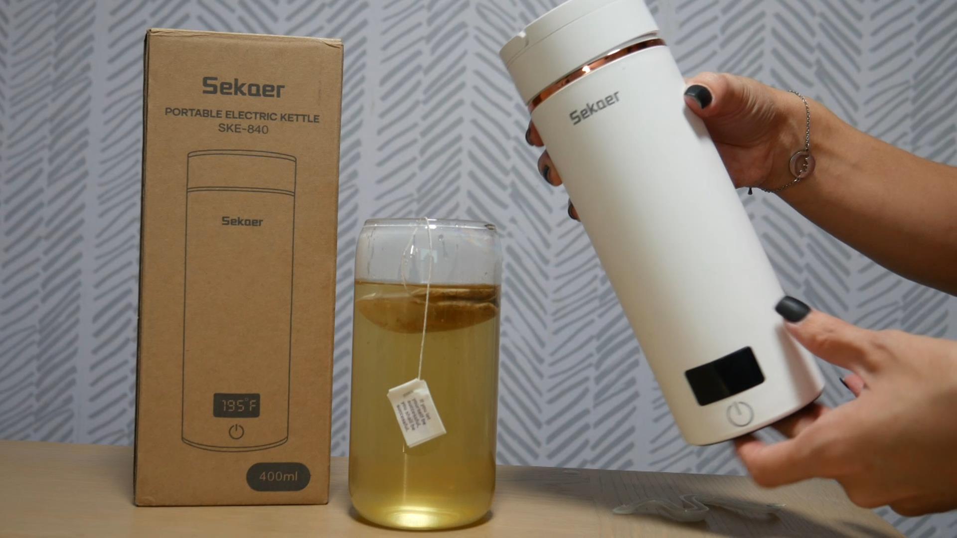 Watch Review of Sekaer Travel Portable Electric Kettle on Amazon Live