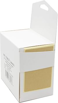 Labels 2x3 Inch Permanent Color-Code Labels, 250 Labels with Dispenser Box Kraft