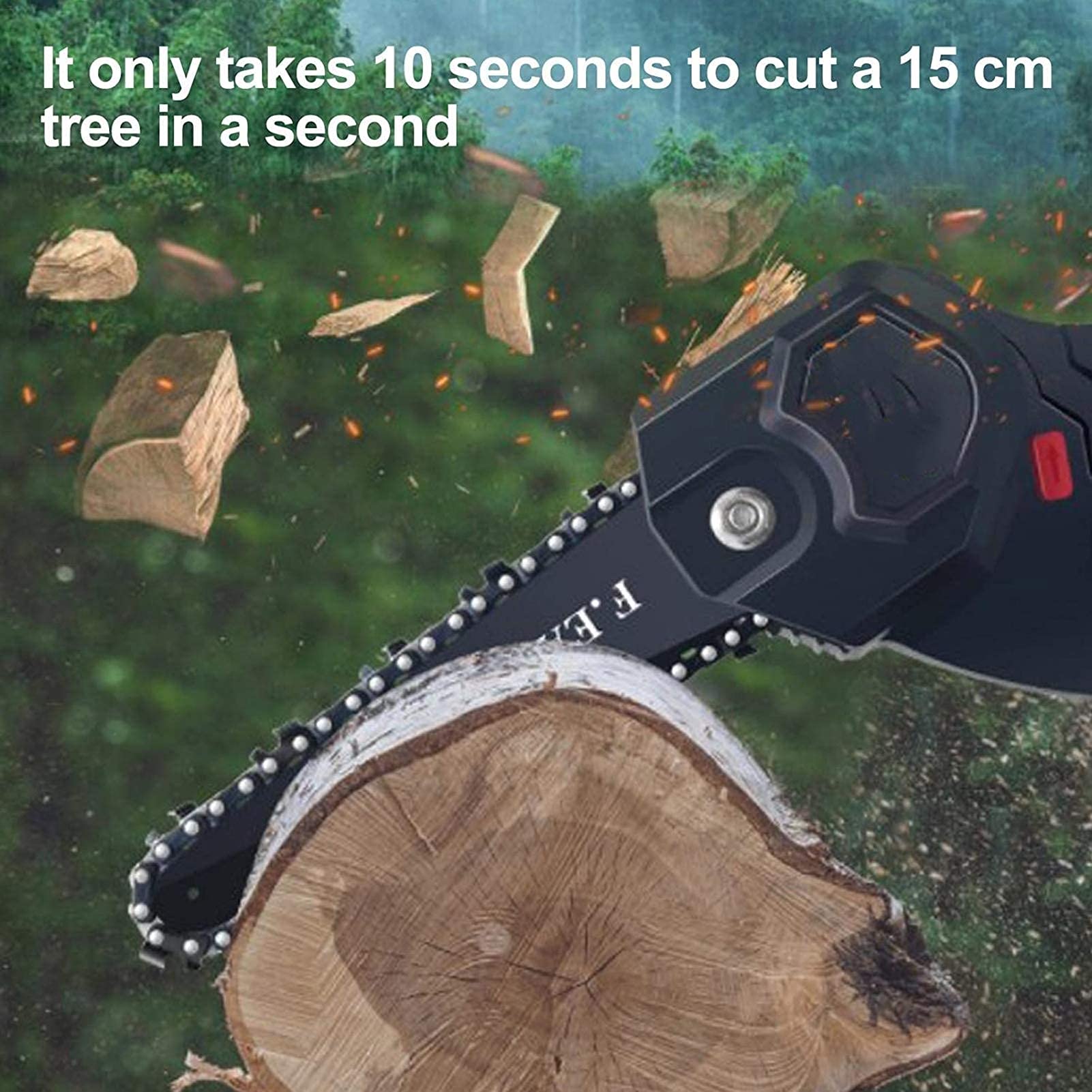 Mini Chainsaw, 5-calowa ręczna akumulatorowa piła łańcuchowa, akumulatorowa piła łańcuchowa, do cięcia drewna gałęzi drzew i ogrodu