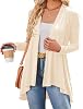 Bluetime Womens Open Front Cardigan Sweaters Lightweight Long Sleeve Drape Knit Cardigans with Pockets S-3XL