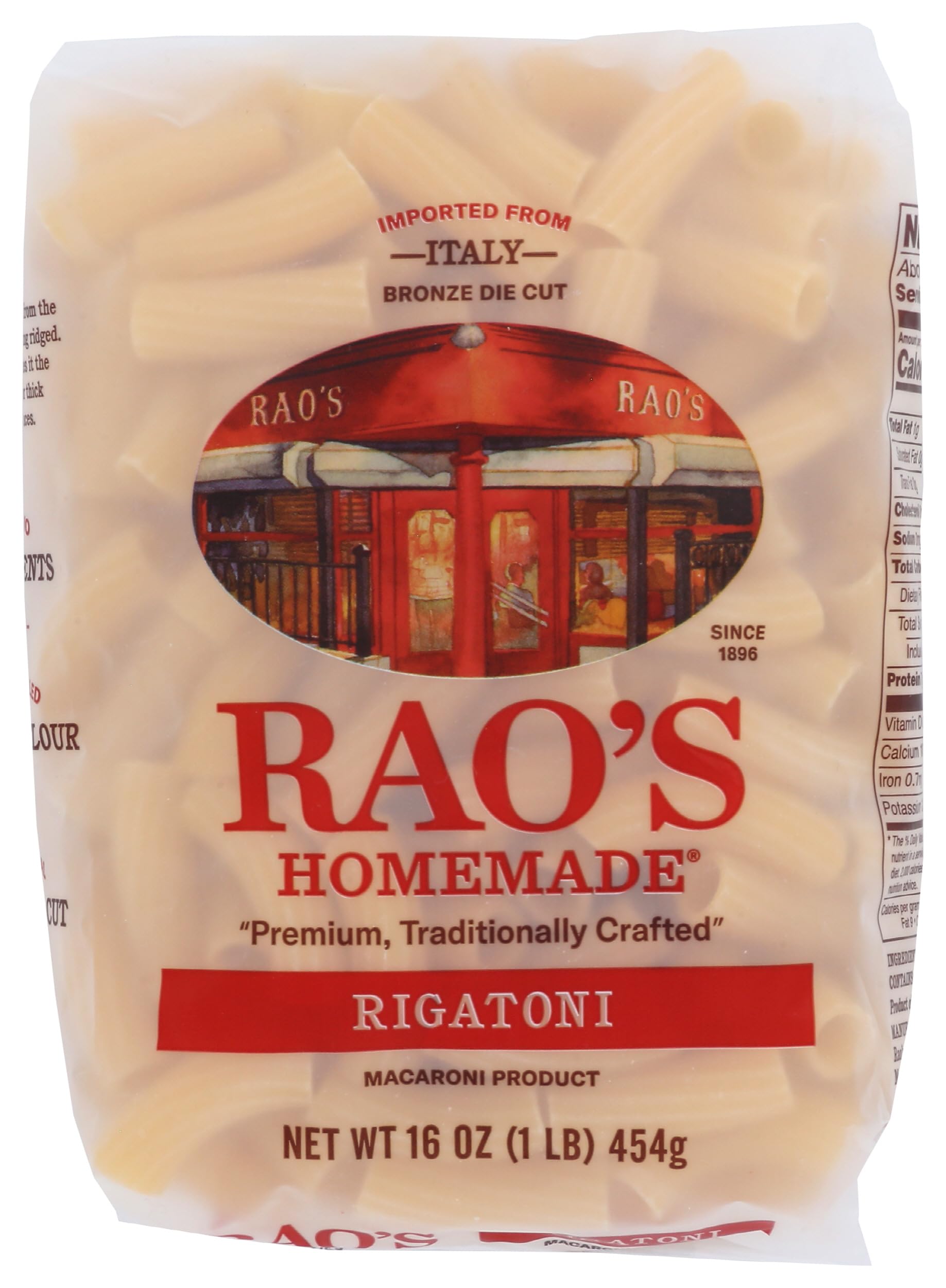 Rao's Homemade Rigatoni Pasta, 16oz, (Pack of 1)