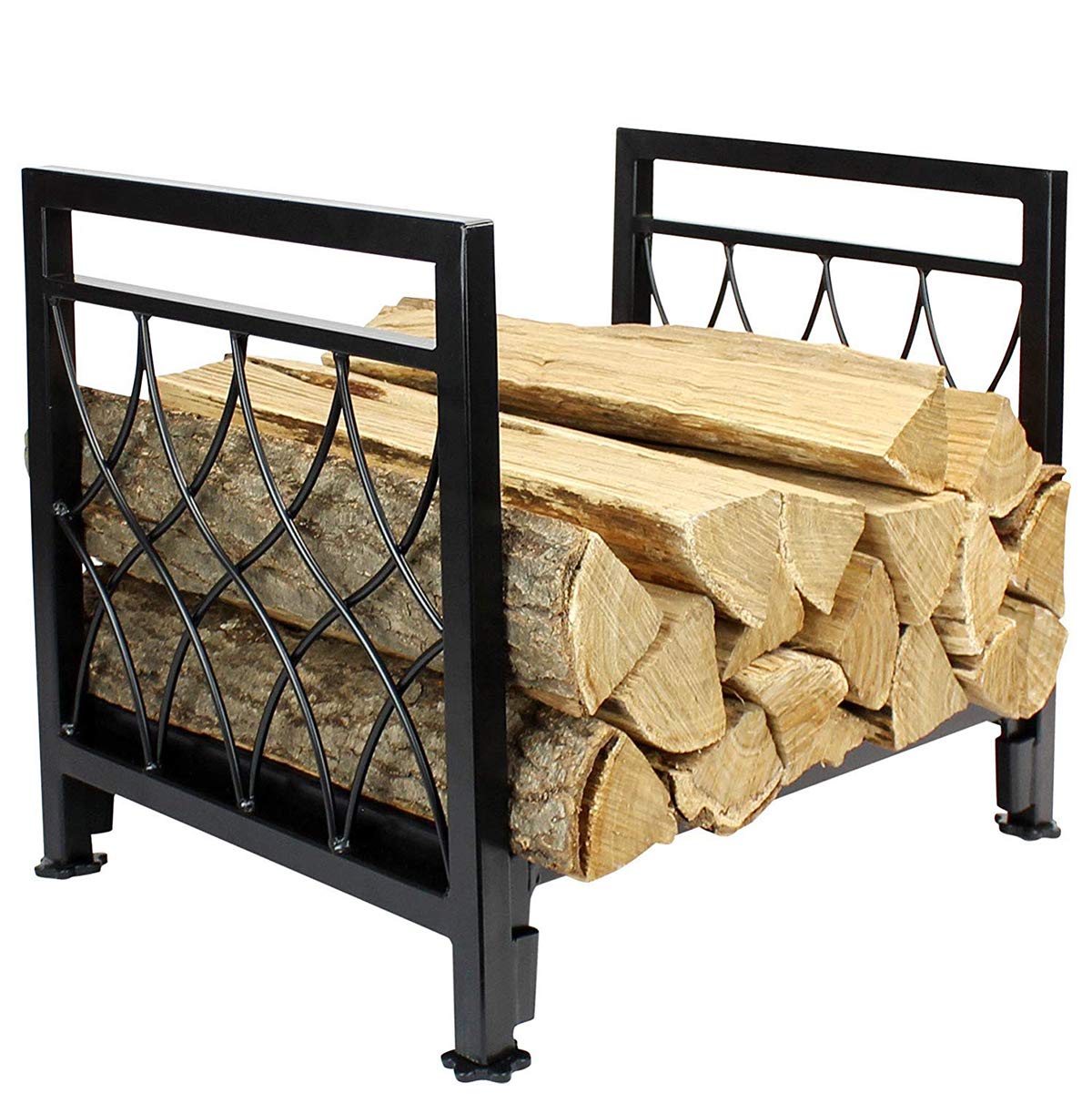 Buy Fireplace Log Holder Wrought Iron Indoor FireWood Rack, Heavy Duty