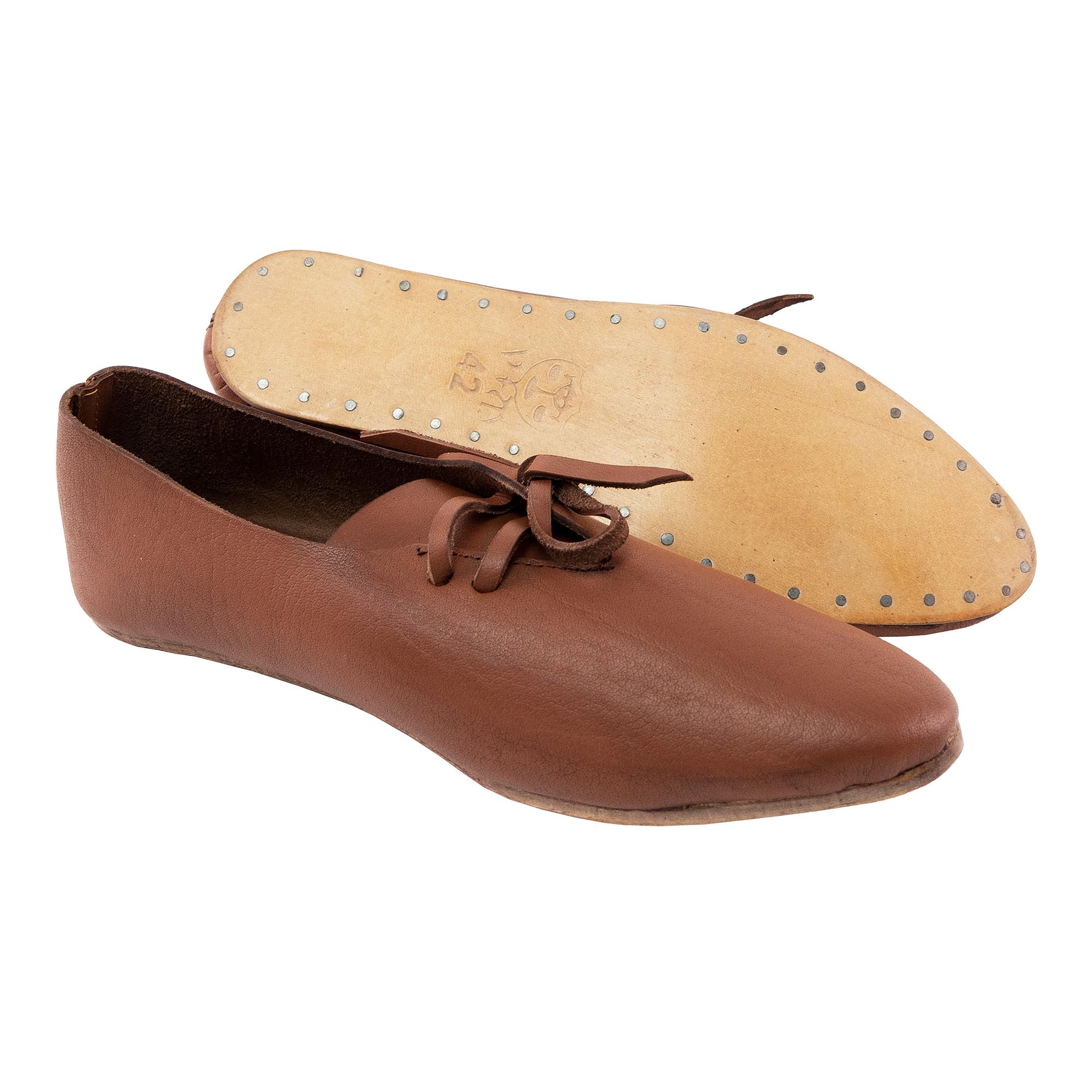Mittelalter Halbschuhe mit Schnürung (Braun, EU Schuhgrößensystem, Erwachsene, Numerisch, M, 40)
