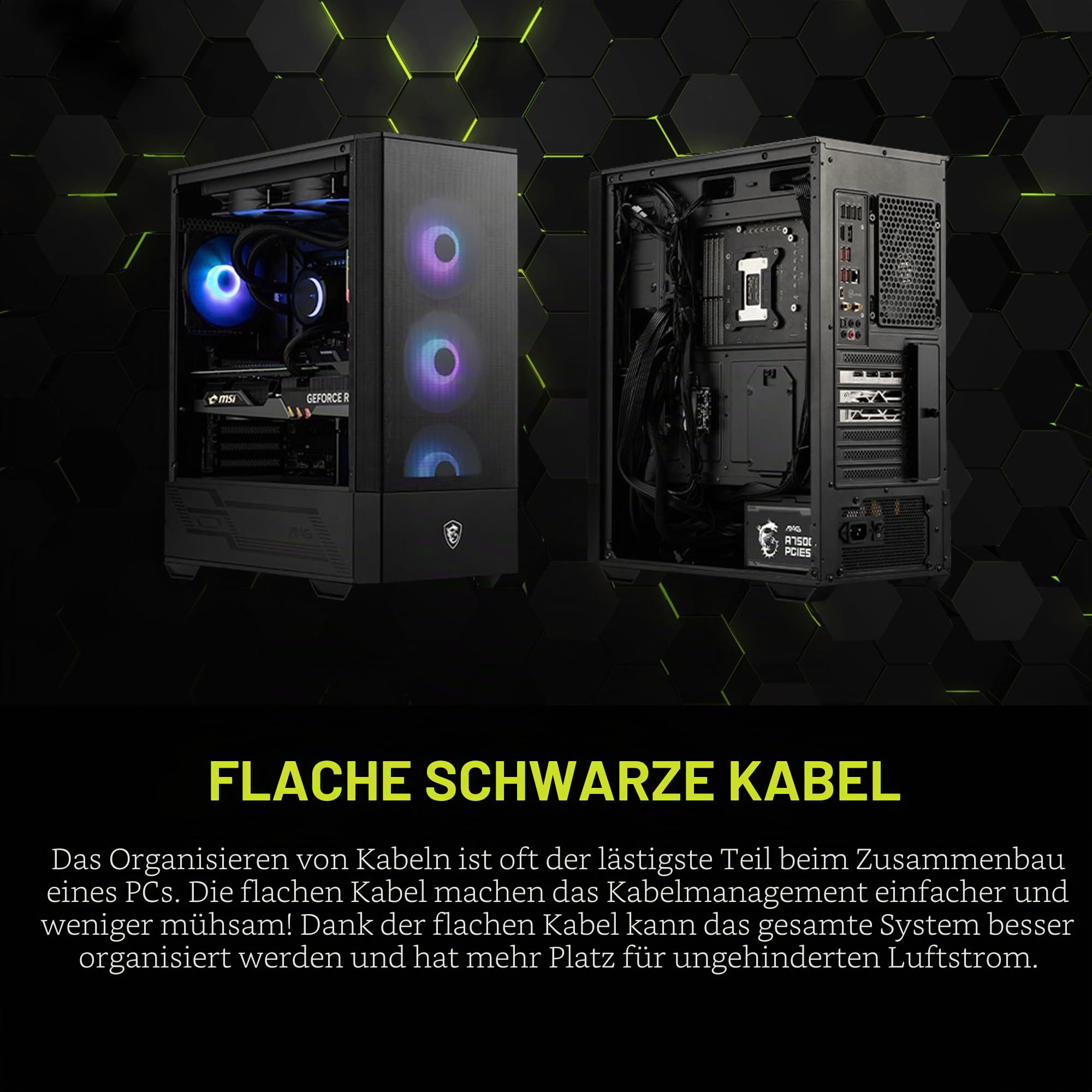 MSI MAG 750W Netzteil 80 Plus Gold – Natives 16-poliges Steckerdesign – vollständiges modulares Design – 7 Jahre Garantie – industrieller Schutz mit OVP, OCP, OPP, OTP, SCP, UVP [MAG A750GL PCIE5]