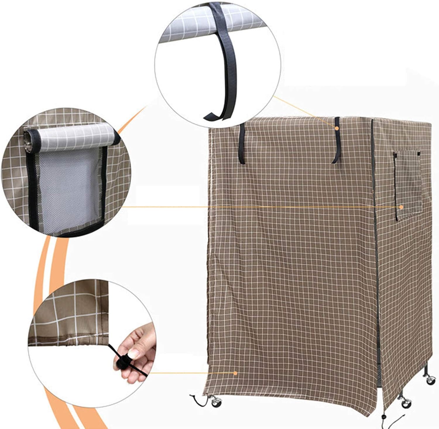 Large Bird Cage Cover, 51" H X 38" L X 23" W Heavy Duty 210D Oxford Cloth Parrot Cage Cover,Washable Good Night Birdcage Cover,Pet Cockatiel Cage Dust Cover Protector Shield