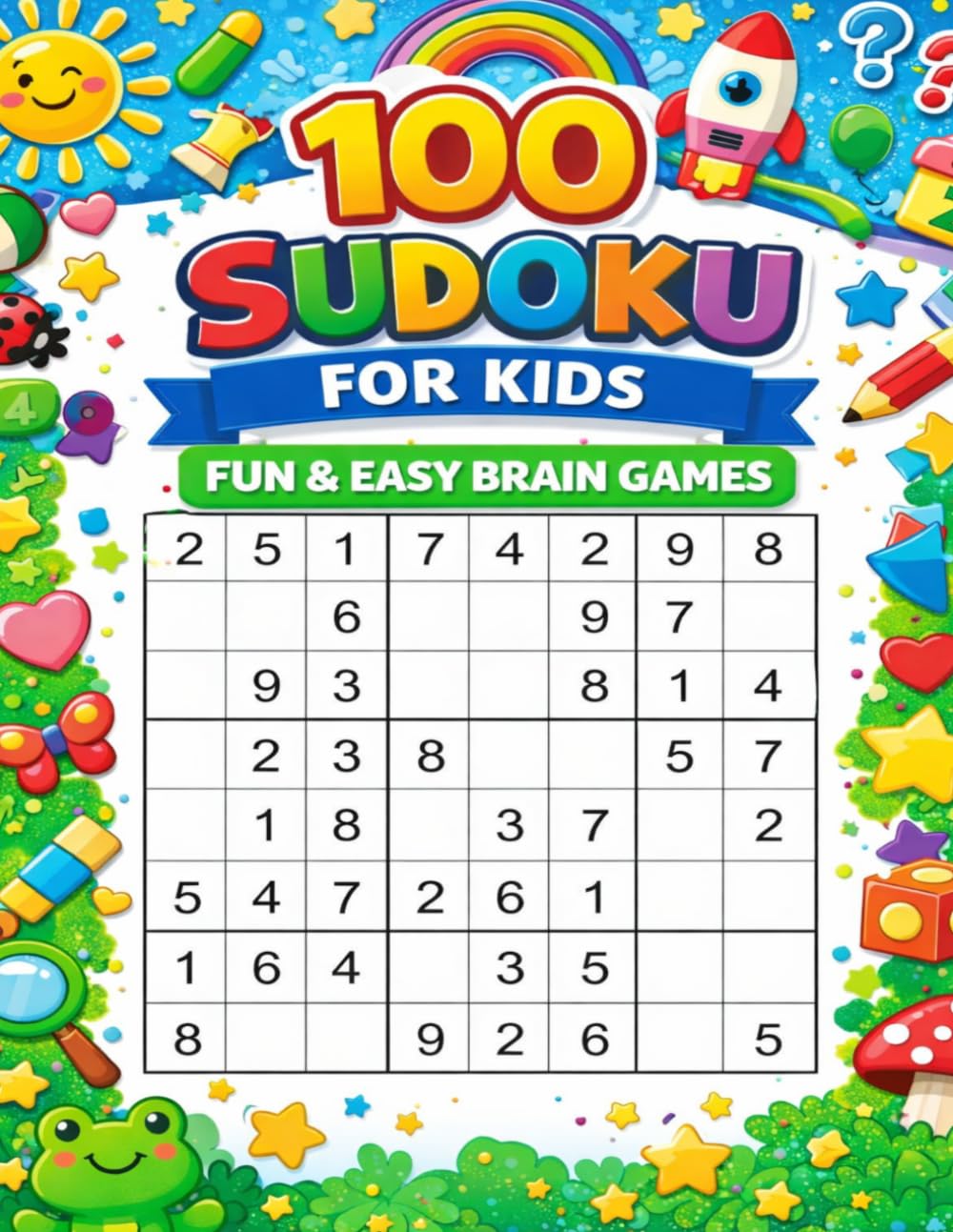 100 Sudoku for Kids: Fun & Easy Brain Games for Beginners: Ages 6–10 | Simple 9x9 Puzzles to Improve Logic, Focus, and Problem-Solving Skills