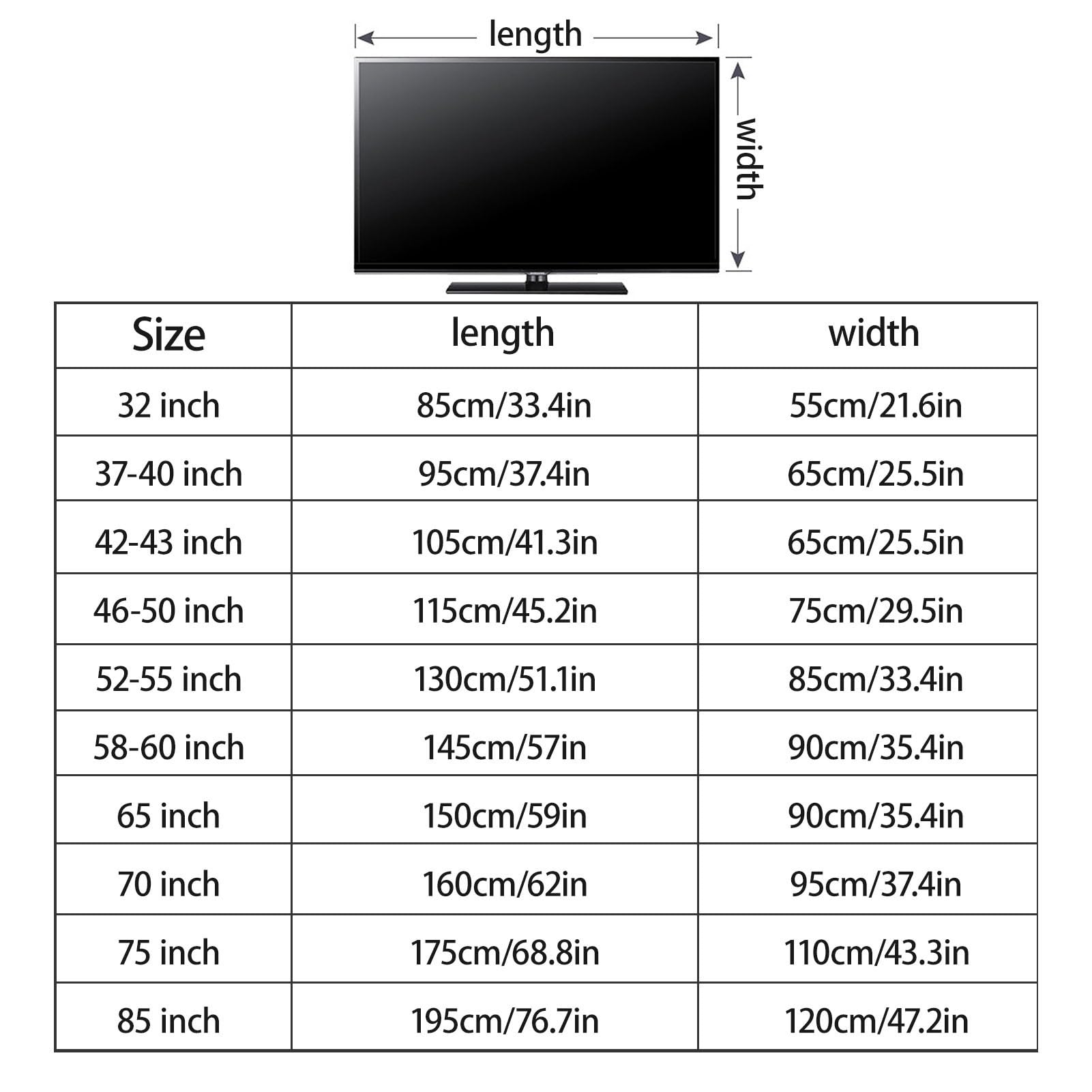Pokrowiec Na Telewizor Miękka Osłona Przeciwpyłowa Do Telewizora Do Przenoszenia Wewnątrz Różne Ochraniacz Na Telewizor Kurzem Trwała Gruba Slim(Pink,85 INCH_A)