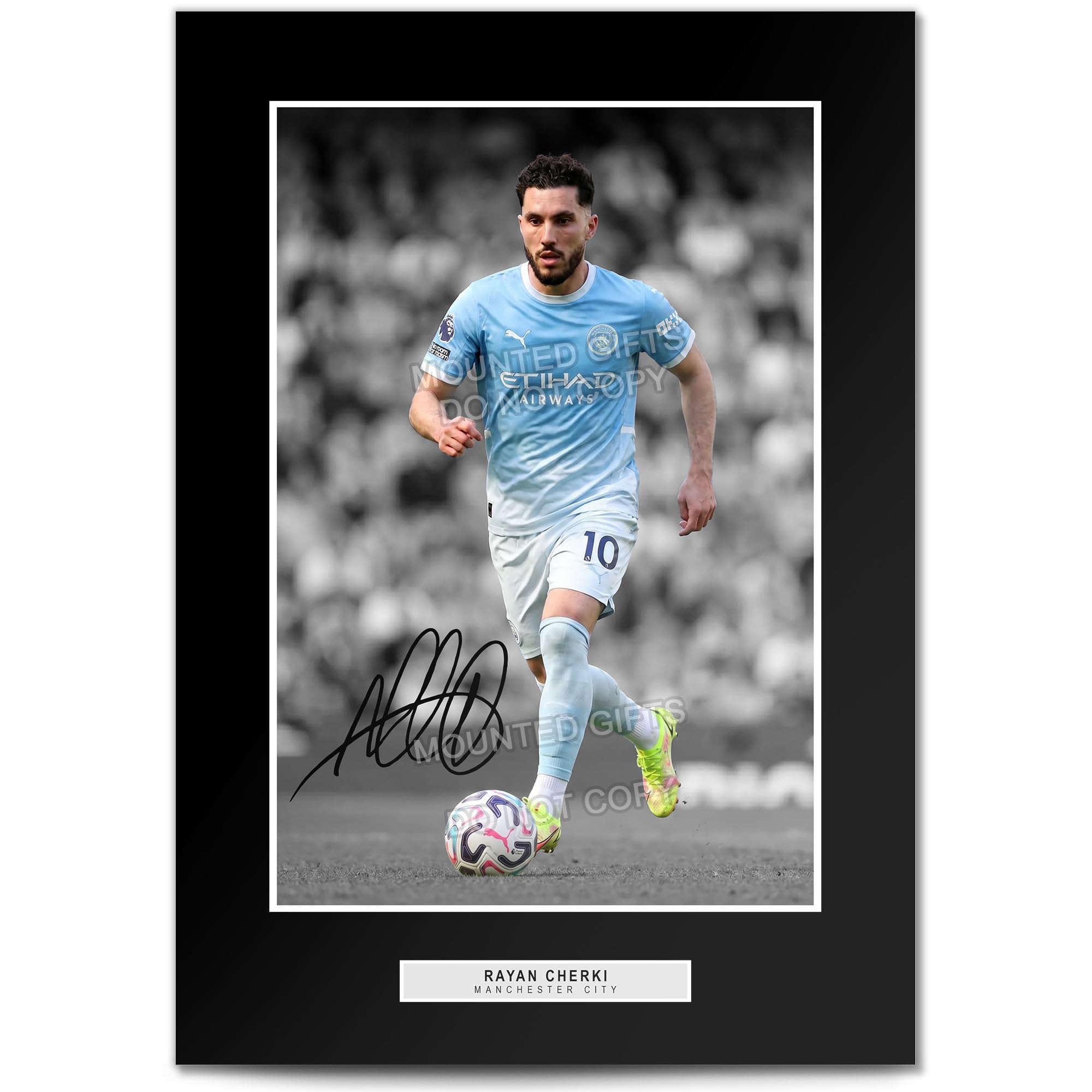 Rayan Cherki Manchester City Signed Photo Poster A4/A3 Print Picture Display Framed Autograph Memorabilia for Football Fans Gift France (Norway A3 Poster Only)