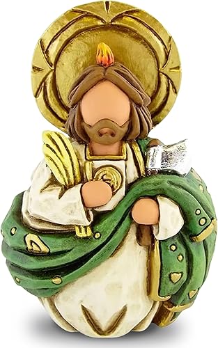San Judas Tadeo, Saint Jude Thaddeus, Decorative Figure, Sculpted Hand-Painted Figure, St. Jude Figure, Home Decor, Gift, Bolitas Series