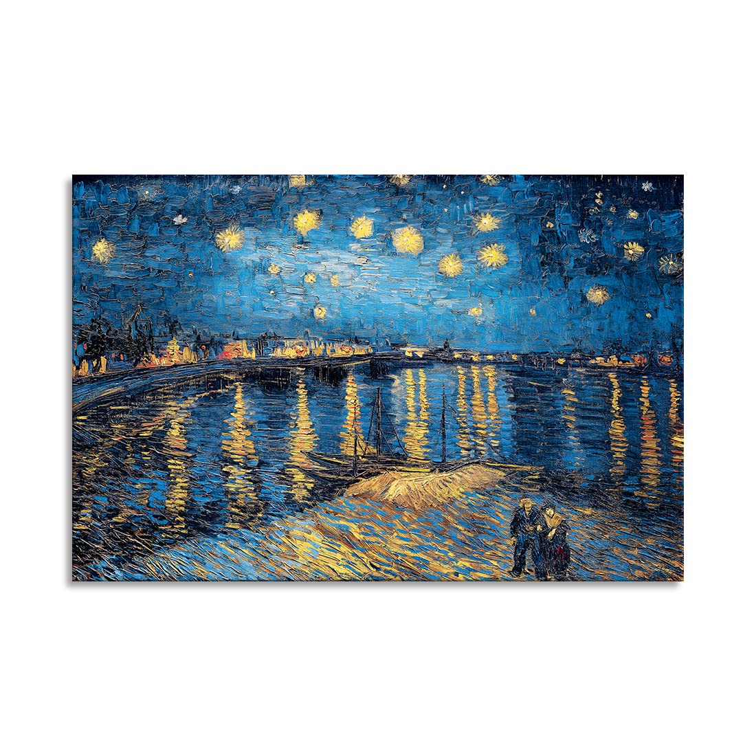 Amazon.co.jp: WOWTAC ゴッホ ローヌ川の星月夜 アートパネル 1枚 飾り