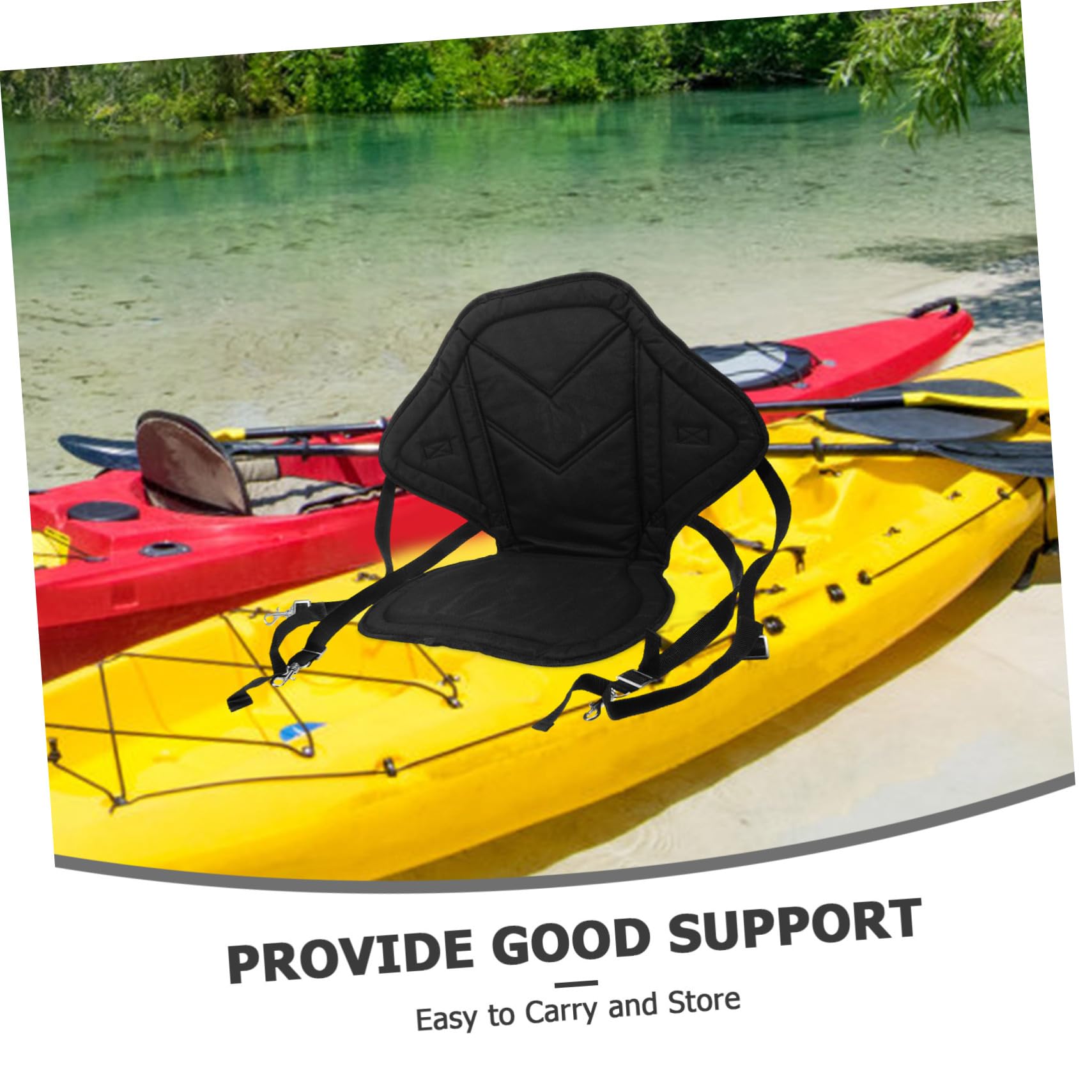Asiento Kayak Hinchable Almohadilla De Cojín para Kayak Respaldo Flexible y Cómodo
