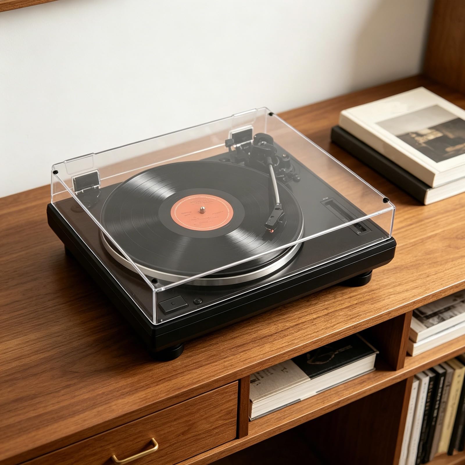 Coperchio antipolvere per giradischi: coperchio protettivo stereo in acrilico trasparente compatibile con giradischi LP60x/LP60xbt e apparecchiature audio domestiche.
