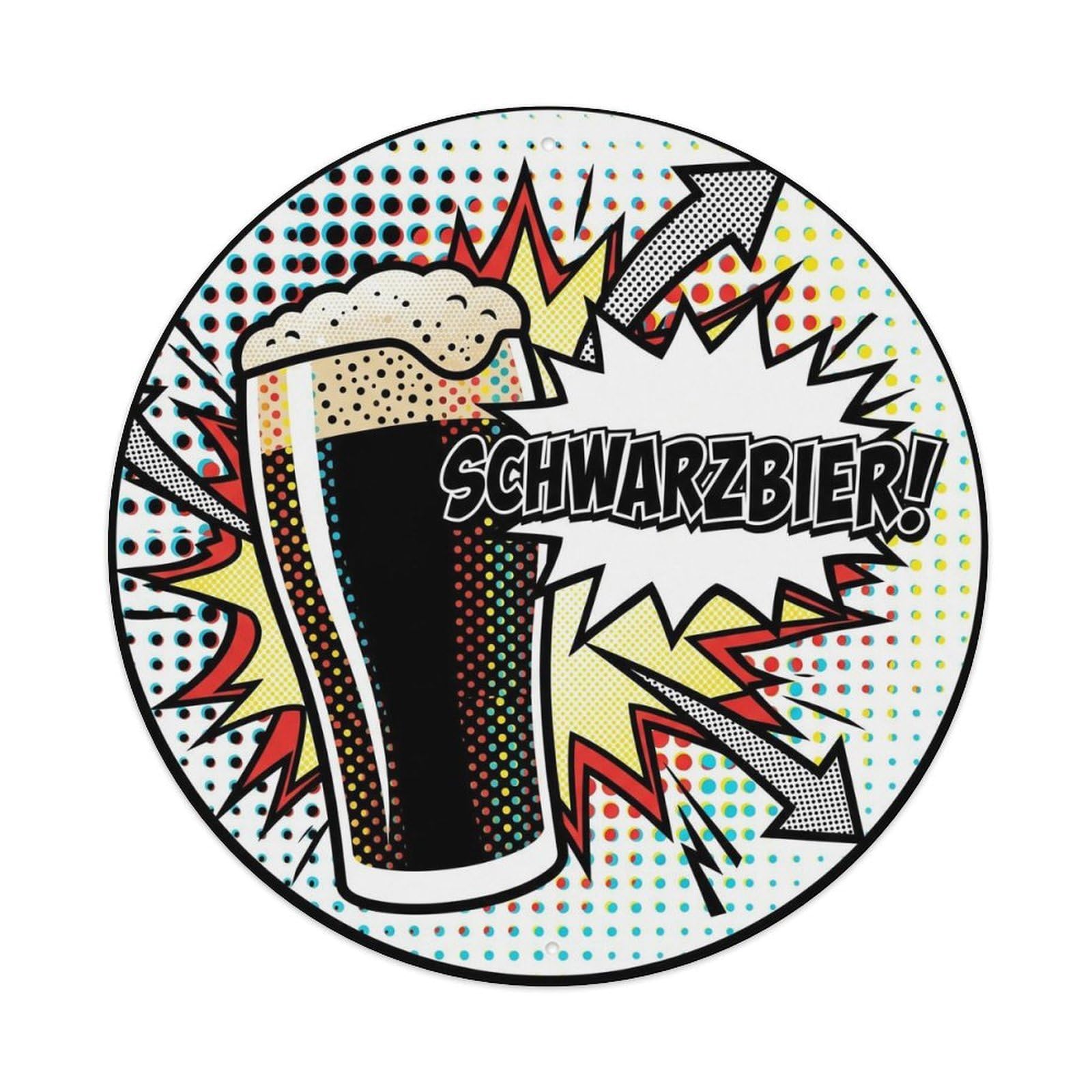 Schwarzbier Brewery Culture Traditional German Keg Tap Metal Tin Sign