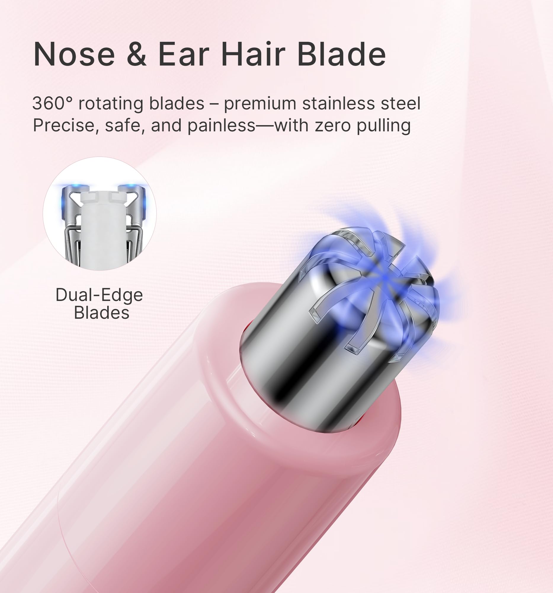 TOUCHBeauty Tondeuse Electrique Pour Sourcils, Oreilles et Nez, Tondeuse 2 en 1 pour Femmes et Hommes, Couper sans Douleur les Poils du Visage AG-1458