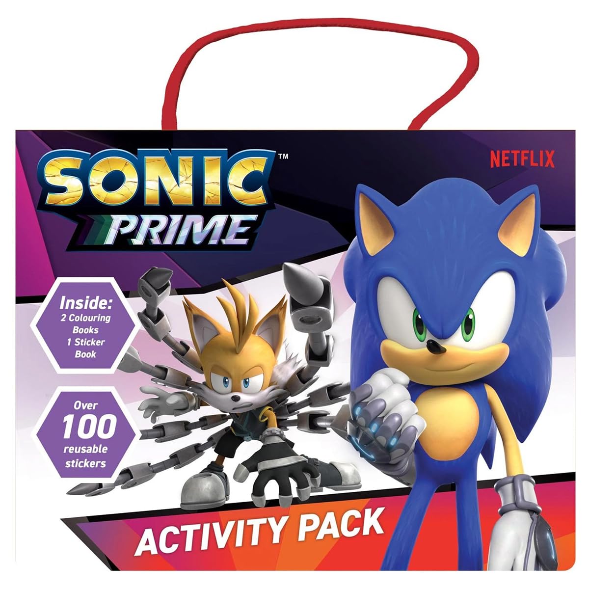 Alligator Multicolour Sonic Prime Activity Pack Reusable Sticker Book Size 2