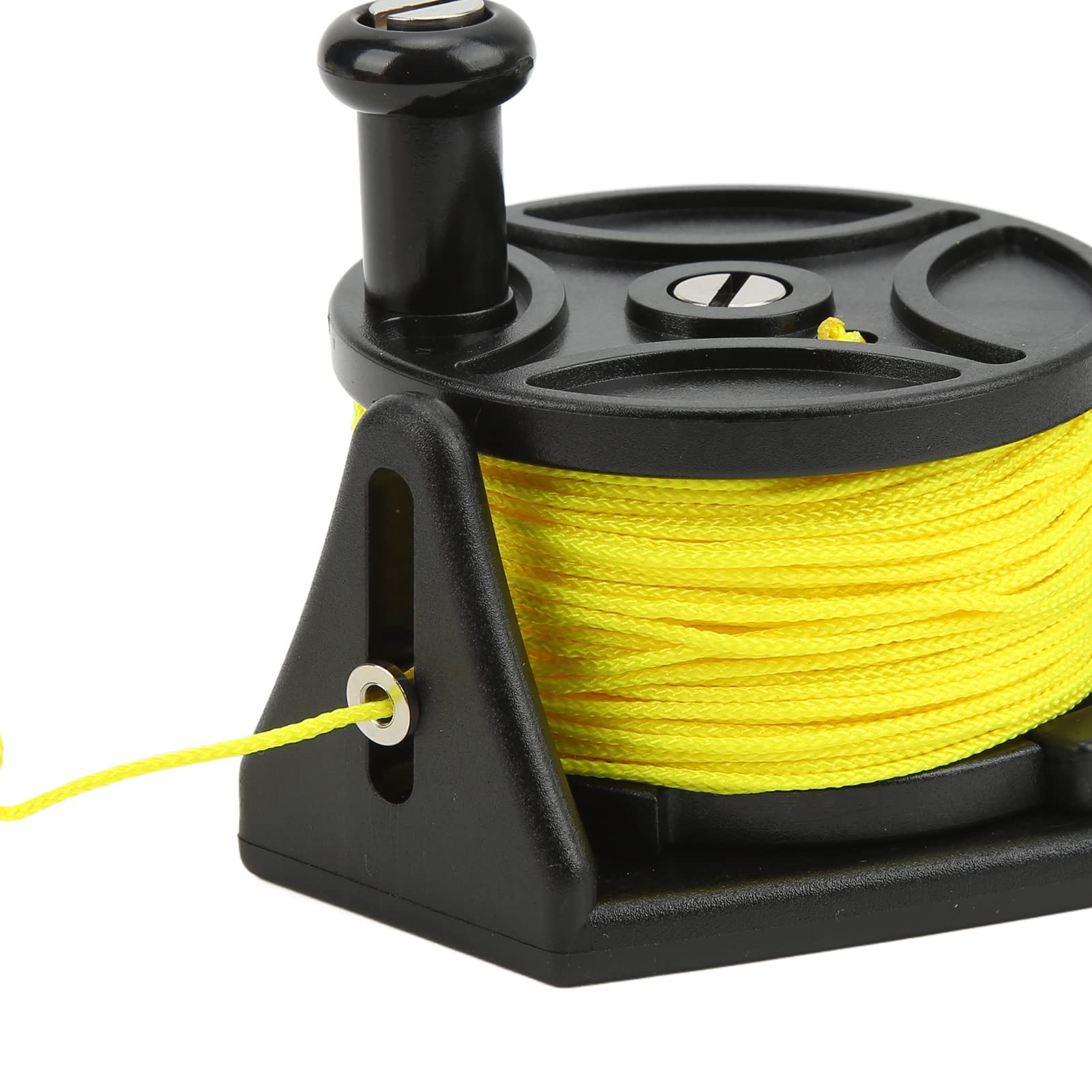 Bewinner Tragbare Tauchspule, 46 M / 150,9 Ft Scuba Dive Reel Kayak Anker mit Daumenstopper, für Unterwasser Taucher Wassersport