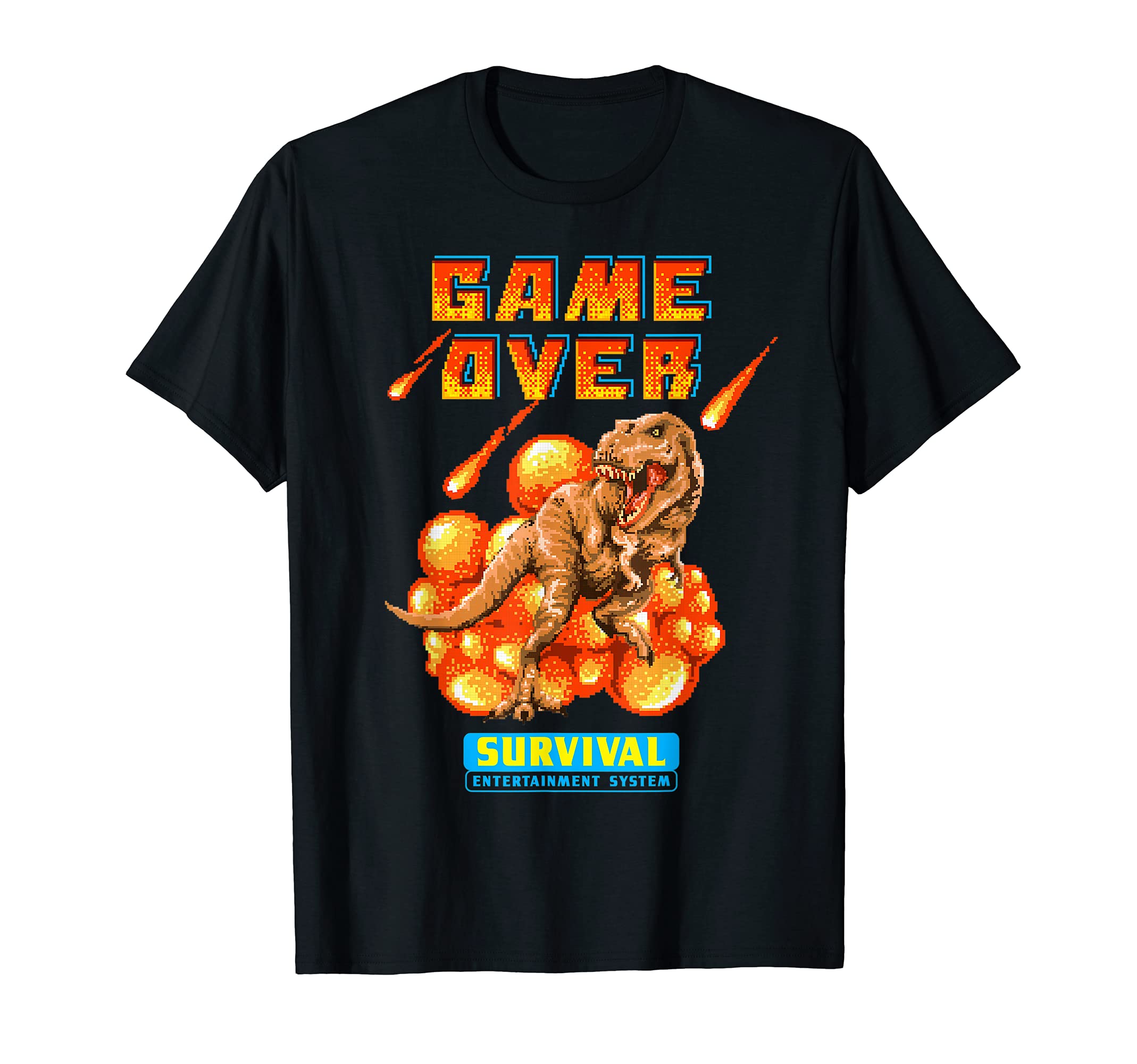 8-Bit Game Over T-Rex Dinosaur T-Shirt