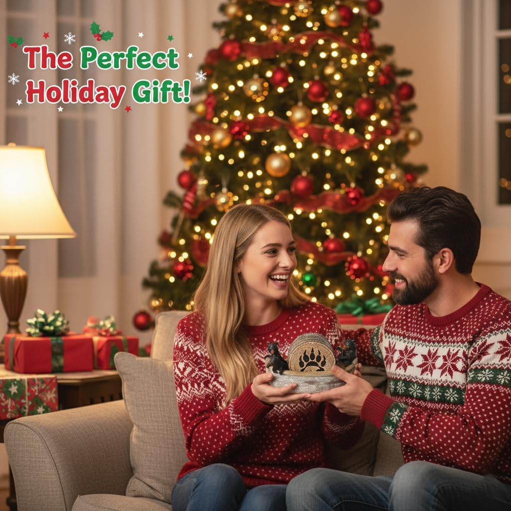 Cabin Coasters Set 8 Full Size Non-Slip Bar Coasters, Indoor Christmas Decorations, Man Cave Gifts for Men and Black Bear Lovers, Rustic Handmade Decor for The Home - Image 7