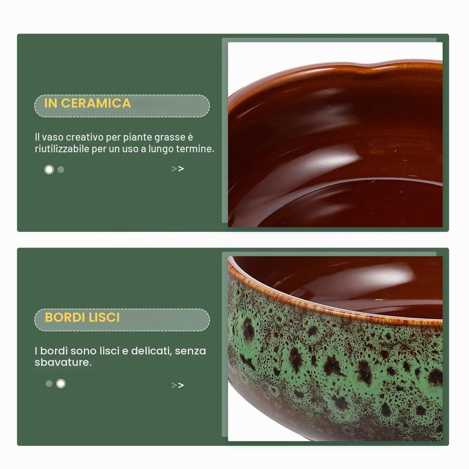 Vaso da fiori in ceramica per terrazze, vaso per piante grasse, vaso per bonsai per gigli, ninfee, casa, giardino, soggiorno, ufficio, decorazione