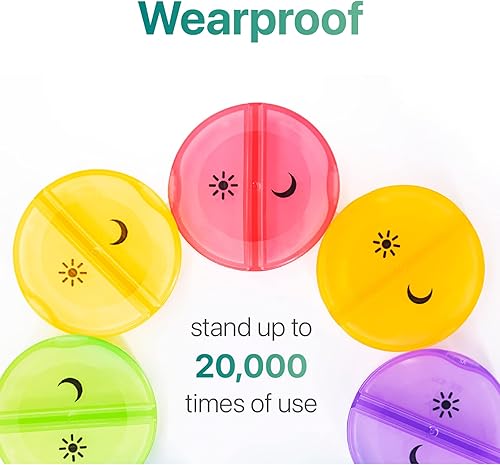 Miniatura 3 de Sukuos - Organizador semanal de pastillas de 7 días y 2 veces al día pastilleros grandes diarios para píldoras, vitaminas, aceite de pescado y