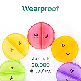 Sukuos Weekly Pill Organizer 7 Day 2 Times a Day, Large Daily Pill Box Easy to Open, AM PM Pill Case for Medicine/Vitamin/Fish Oil/Supplements (Purple)