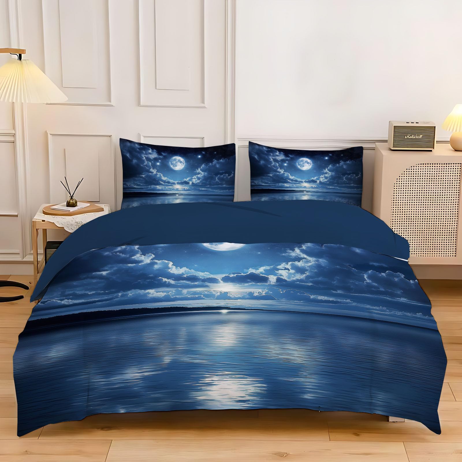 Housse de couette forêt 3D 140x200cm pour s'endormir au cœur d'une brume matinale