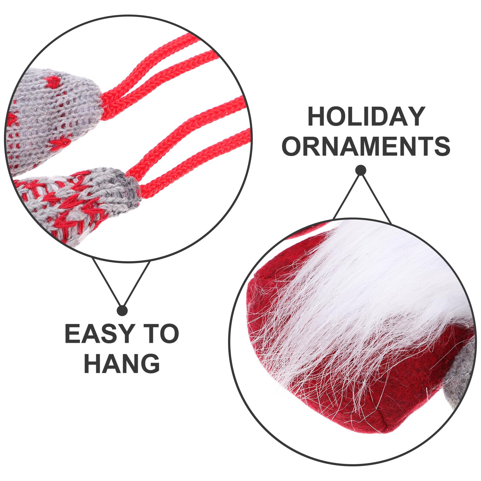8 Stück Teiliges Weihnachtsdeko Gnom Anhänger im Skandinavischen Stil Gesichtslose Weihnachtswichtel für Indoor Weihnachtsbaum Langlebige und Niedliche Weihnachtsornamente