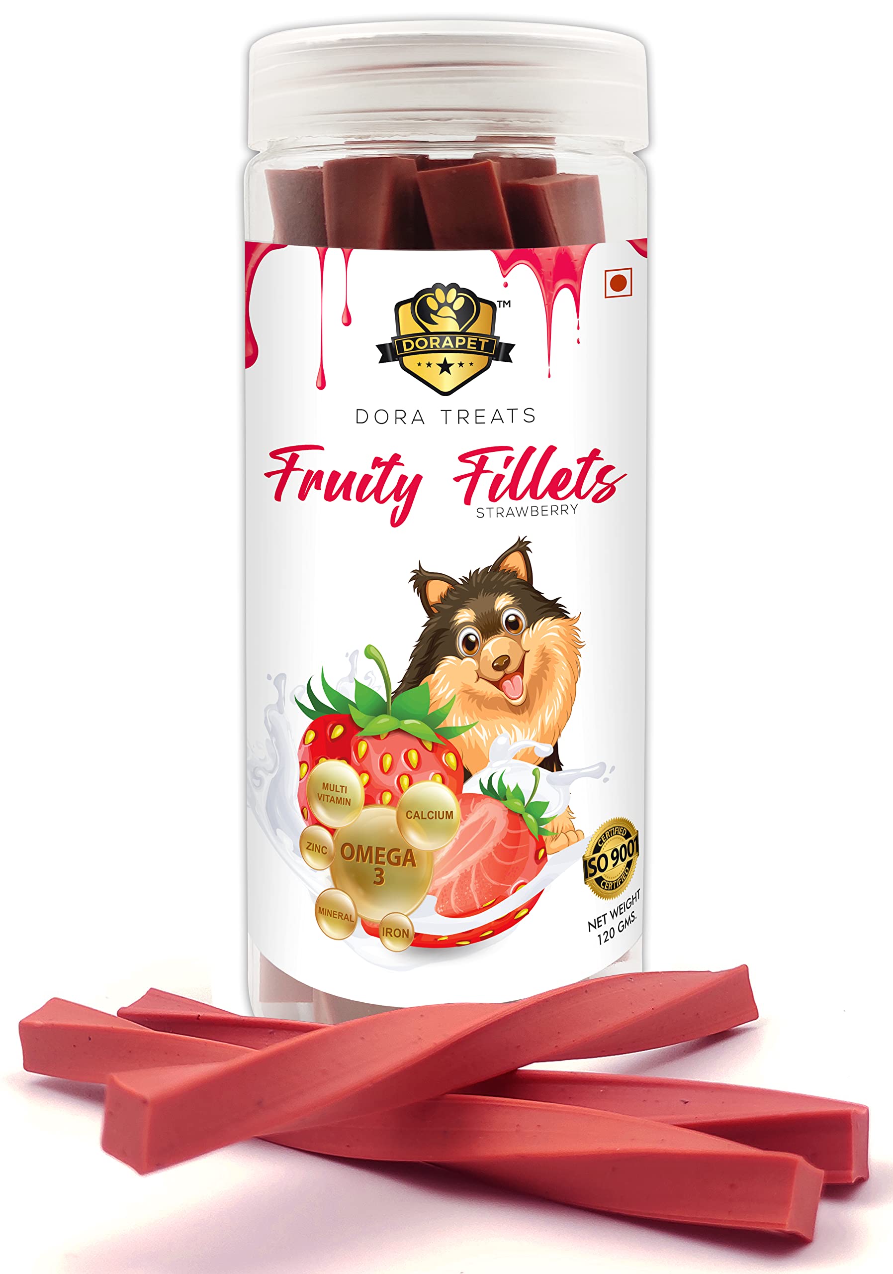 Fruity Fillets™ Exotic Premium, Dental Chew Sticks, Best for Oral Health, Strawberry Flavor, 120 GMS (B09WR3LQ9P) Amazon Price History, Amazon Price Tracker