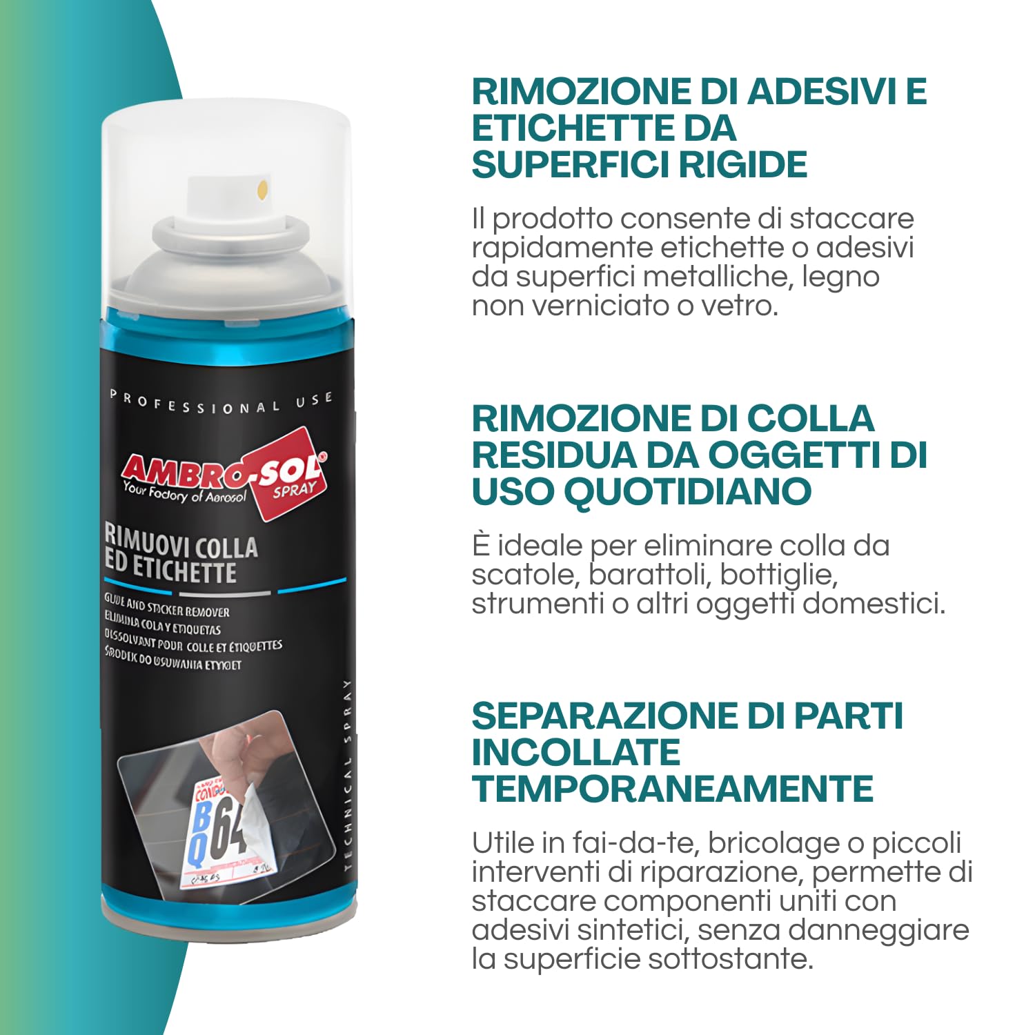 12 bombolette di Rimuovi Colla ed Etichette spray da 200ml, di colore bianco tenue, ideale per rimuovere adesivi etichette e colla senza lasciare residui - F