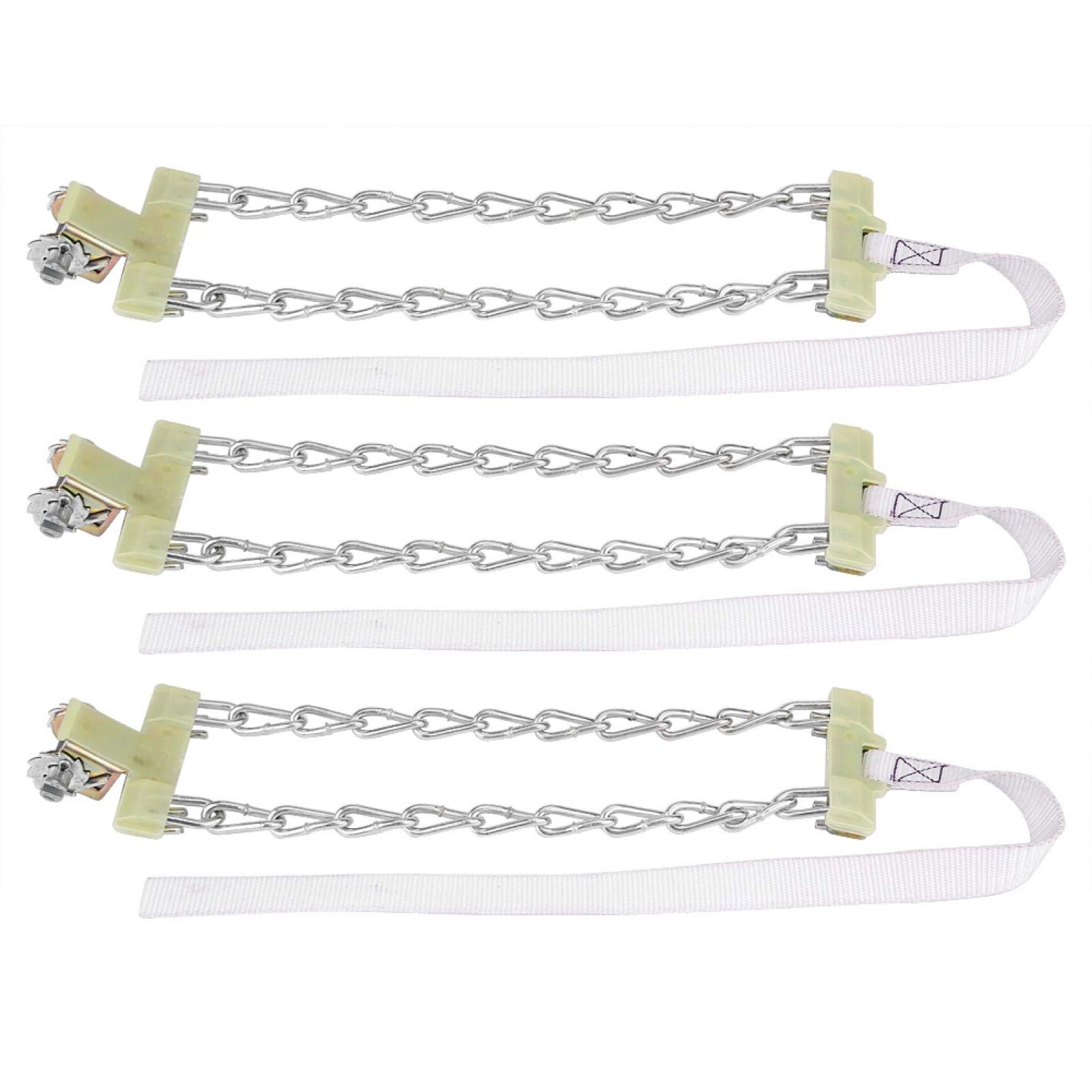 KIMISS Lot de 3 Chaînes de Neige Antidérapantes pour Pneus de Voiture SUV Camion (L)