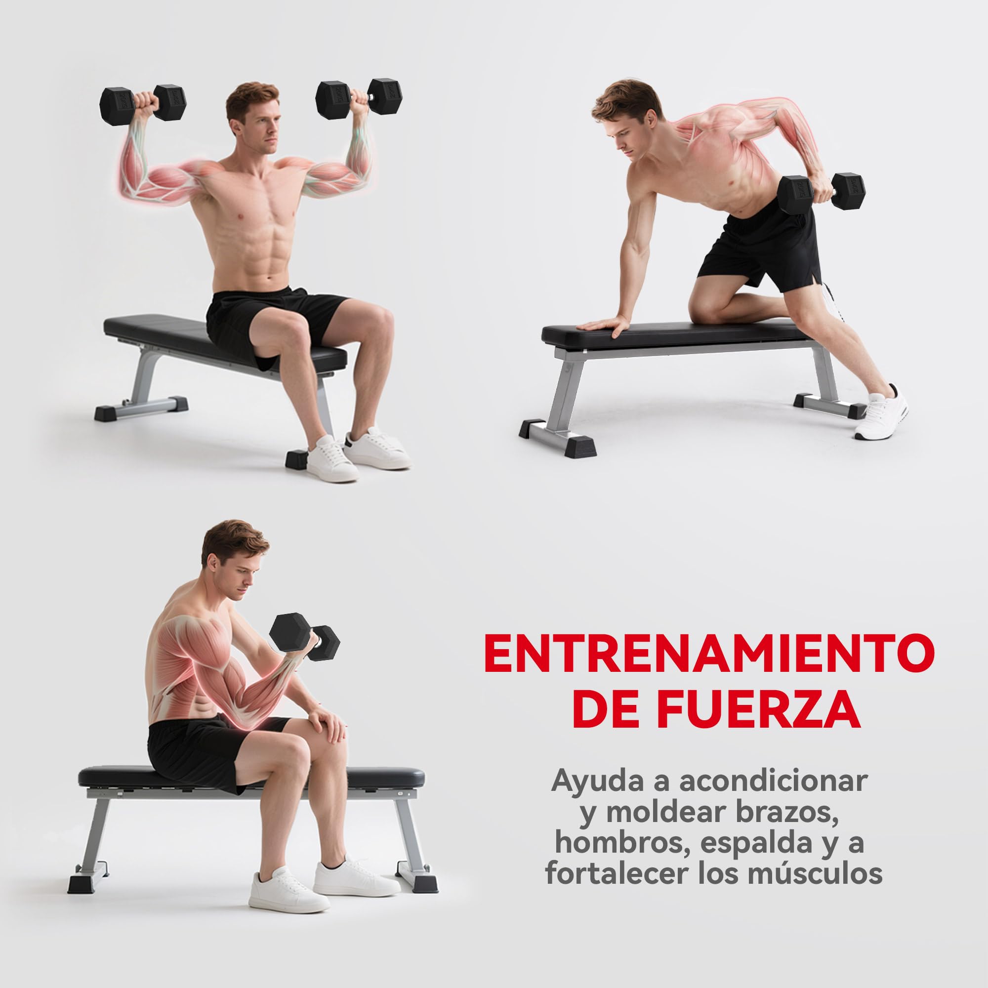 HOMCOM Mancuerna Hexagonal 20 kg con Mango Moleteado Negro y Plata | Hierro Fundido, Pesas de Metal Recubiertas de Goma, Entrenamiento Casa Gimnasio Oficina