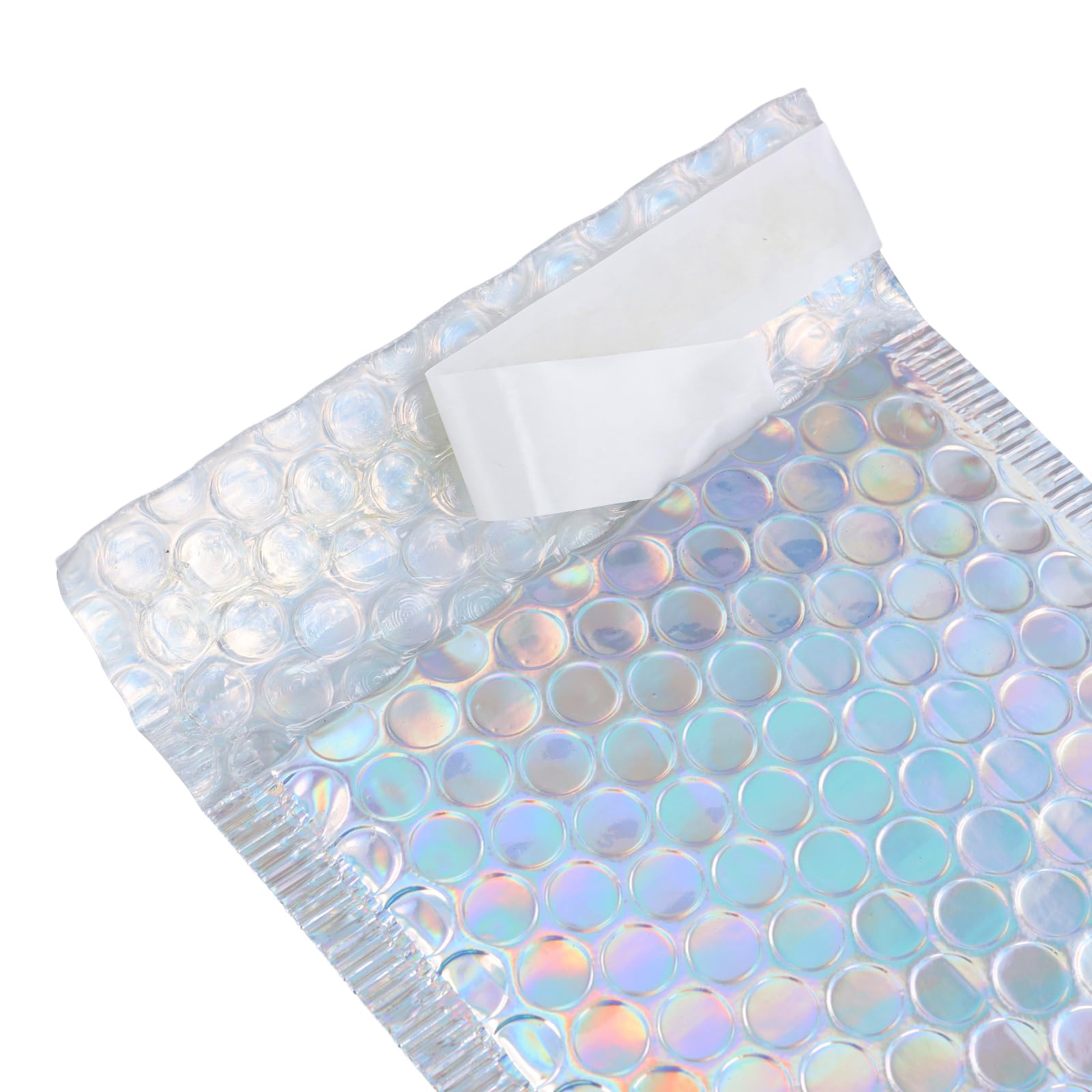 ZOENHOU Lot de 100 enveloppes à bulles pour envoi postal, rembourrées, autocollantes, imperméables et résistantes aux chocs - 12,7 x 15,2 cm - Argenté