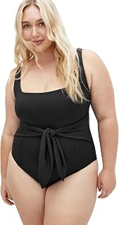 City Chic Women's Plus Size 1 Piece Swimsuit - Sardinia Tie Front