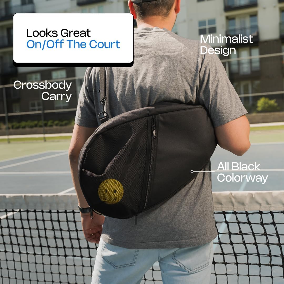 Crossbody for Pickleball - Versatile Satchel for Pickleball Equipment and Accessories - Crossbody Paddle Bag by Kryn