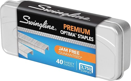 Swingline Grapas, Premium para engrapadoras de escritorio, 14" de longitud, 210tira, 3750caja, sin atascos, Optima (35556)