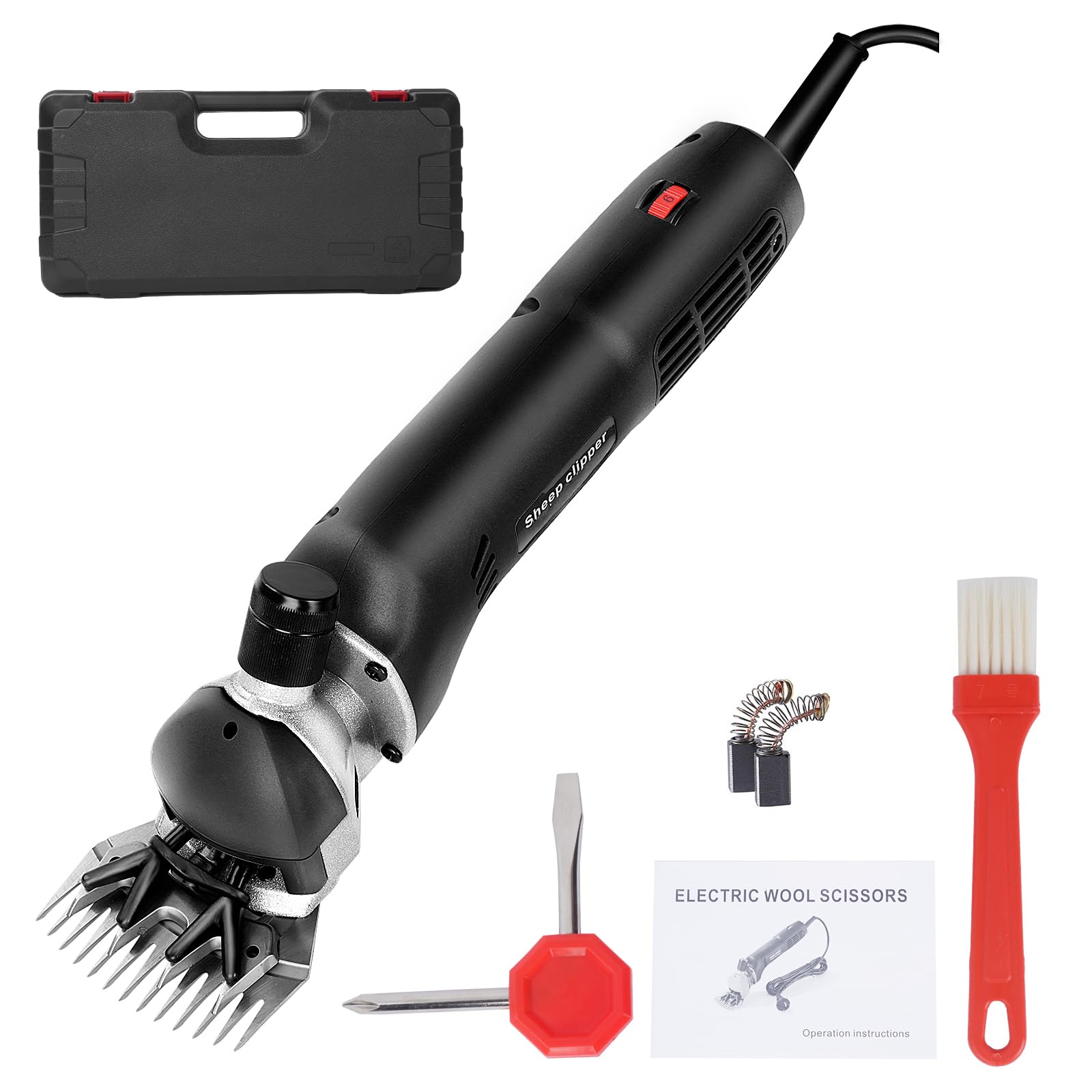 690W Tosatrice Elettrica Professionale per Cavalli, Tosatrice Professionale Tosatura per Pecore Efficiente Risparmio di Lavoro,per Lana di Pecore, Montoni e Capre (Nero)