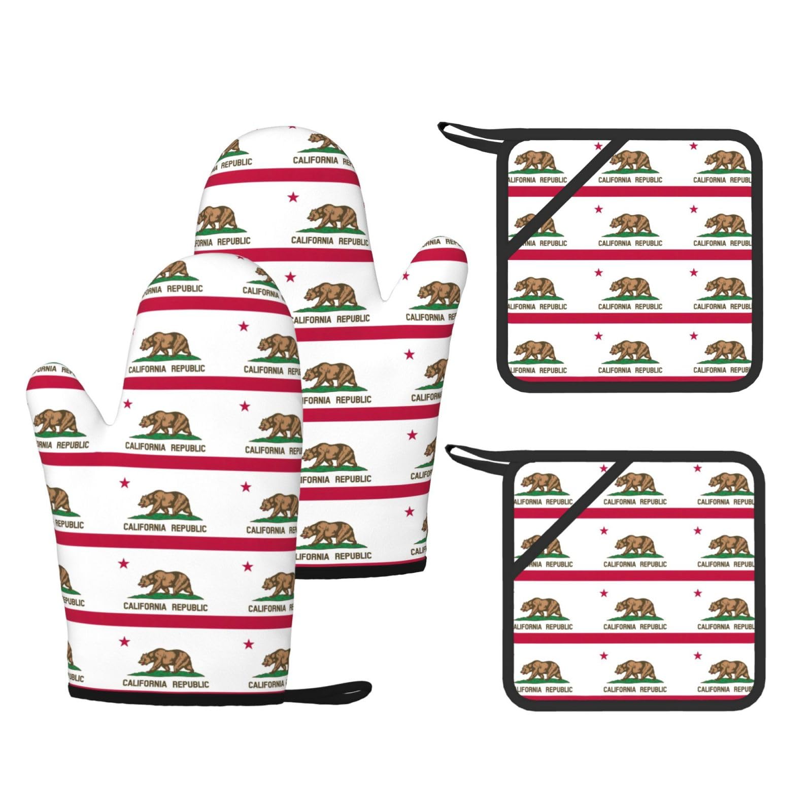 Maniques en silicone style Californie pour cuisiner au four et réussir vos barbecues