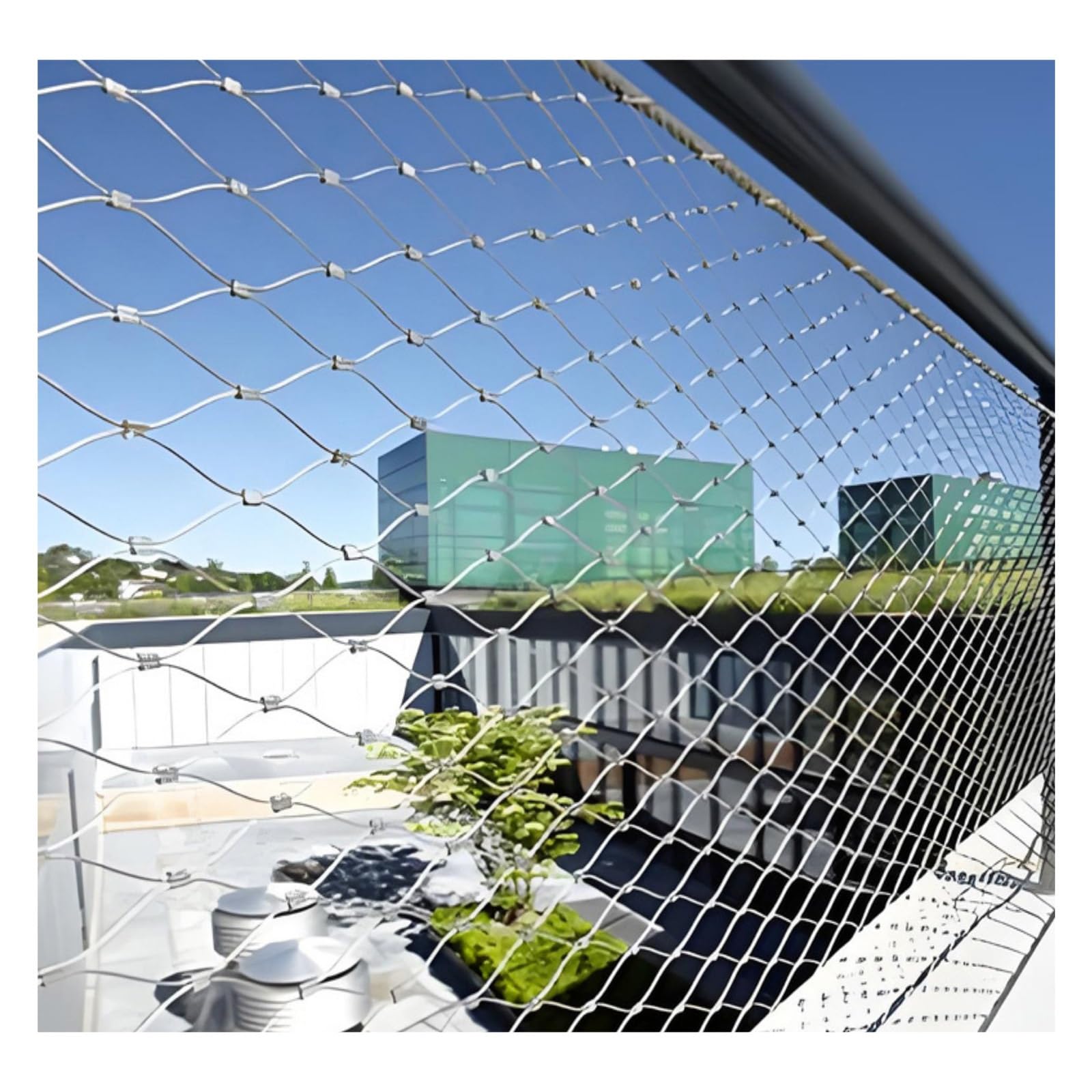 SDGBCXD stainless steel rope mesh, Can Be Used in Homes, Gardens, Schools, Factories, Playgrounds, Shopping Malls, Etc(20 * 1.5m/65.6 * 4.9ft)