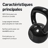 Amazon Basics Cast-Iron Kettlebell with Textured and Painted Surface, Black, 16 kg / 35lbs - 2