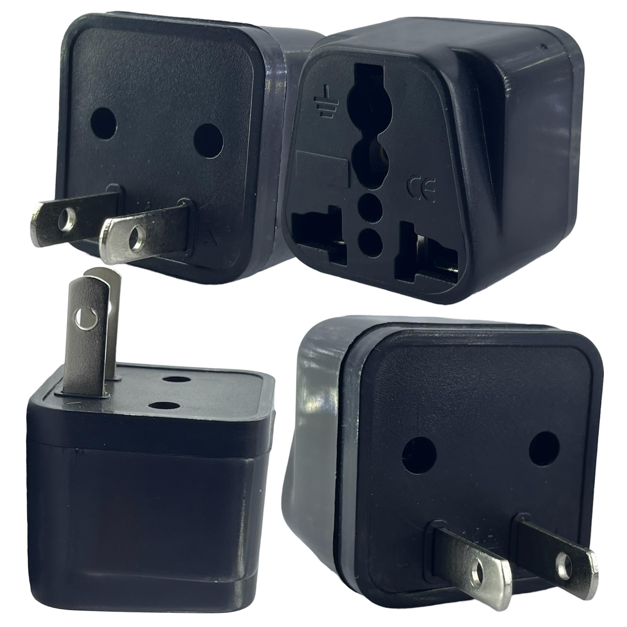 WOWSOME US Conversion Universal Plug for Convert Indian Pin to USA, Japan, Canada, Thailand, Philippines Power Socket, Type A - 10A - 2-Pin Converter Plug, Black, Pack of 4-image-31