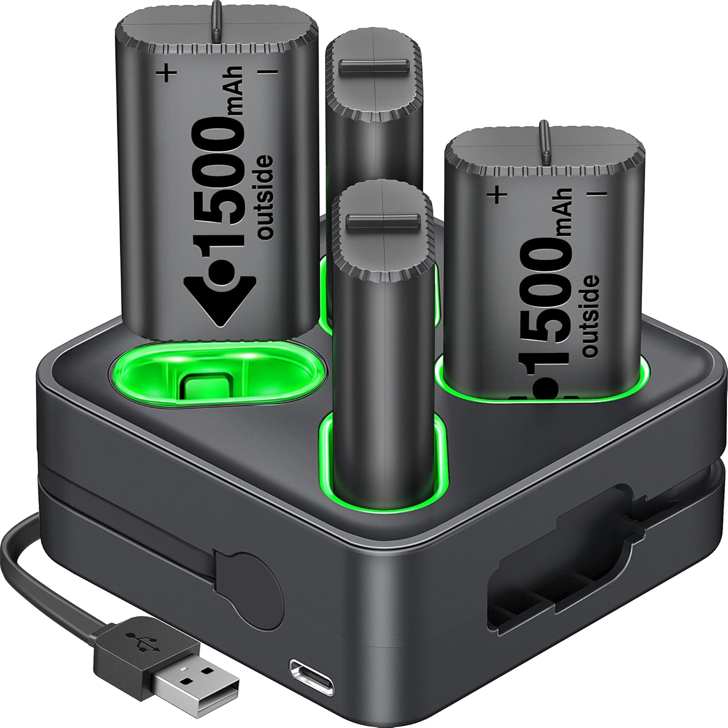 Charger for Xbox One Controller Battery Pack, 4X 1500mAh Xbox 1